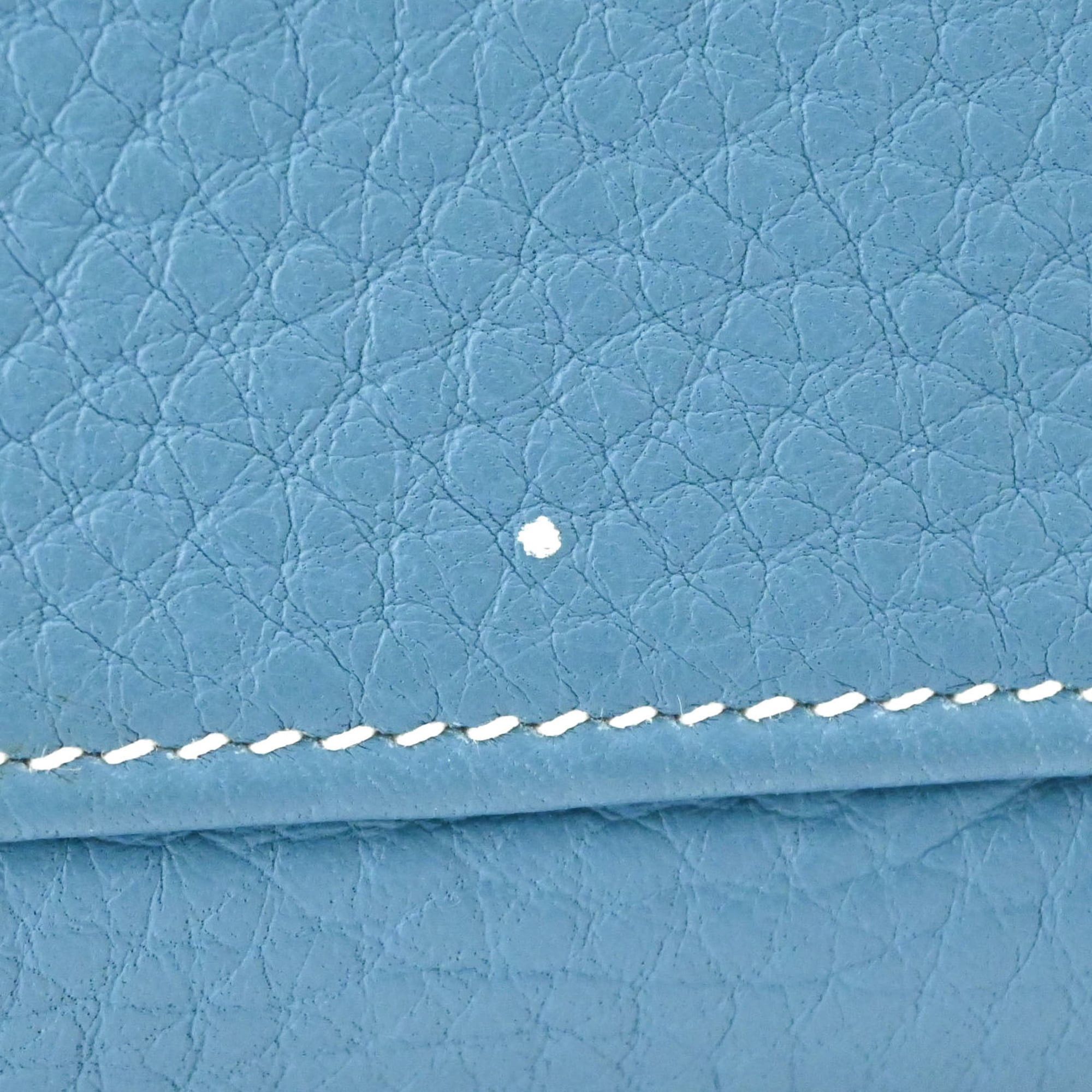 Hermes HERMES Kelly 28 Handbag Tote Bag, Taurillon Clemence Leather, Women's, Blue Jean Size ONE SIZE - 11 Thumbnail