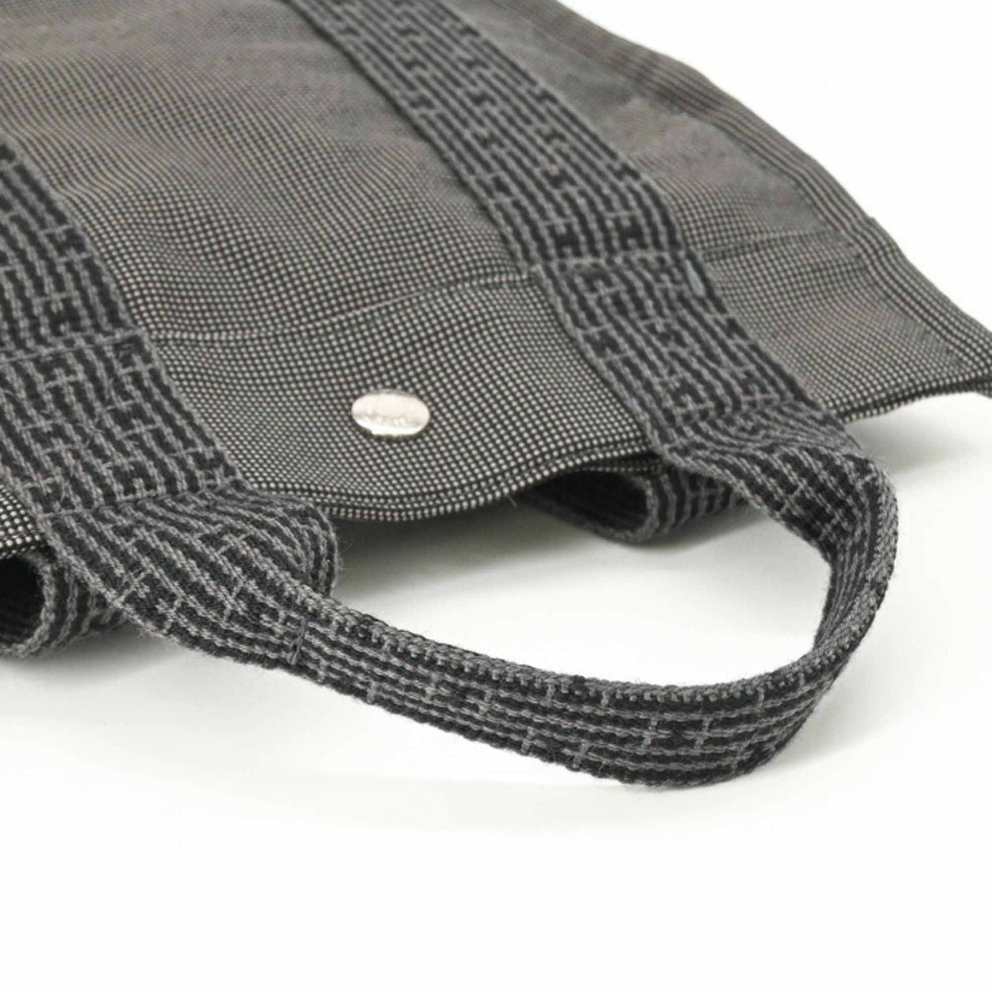 Hermes Hermes Herline Ad PM Canvas Tote Bag Backpack for Men and Women, Gray/Black Size ONE SIZE - 7 Thumbnail