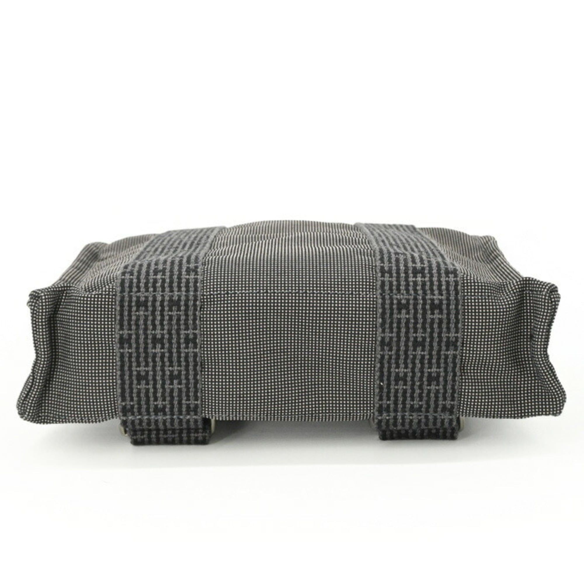 Hermes Hermes Herline Ad PM Canvas Tote Bag Backpack for Men and Women, Gray/Black Size ONE SIZE - 6 Thumbnail