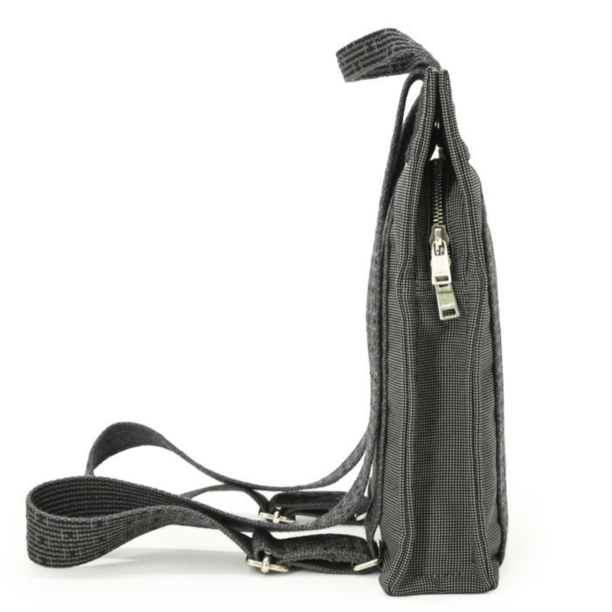 Hermes Hermes Herline Ad PM Canvas Tote Bag Backpack for Men and Women, Gray/Black Size ONE SIZE - 5 Thumbnail