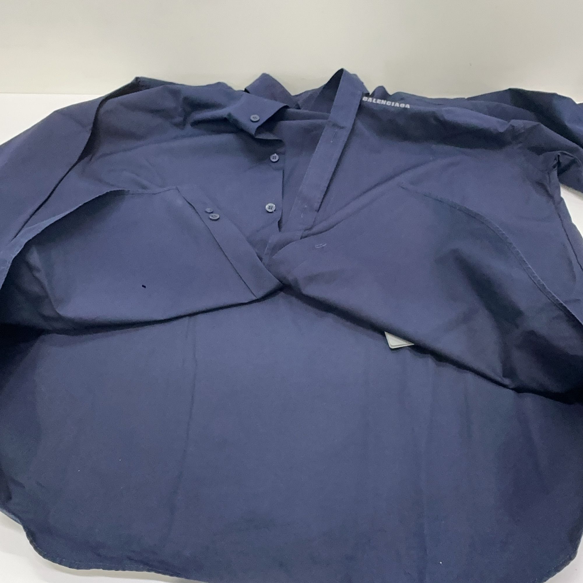 Balenciaga Balenciaga Logo Print Button Up Shirt Size 38 Size US S / EU 44-46 / 1 - 8 Thumbnail