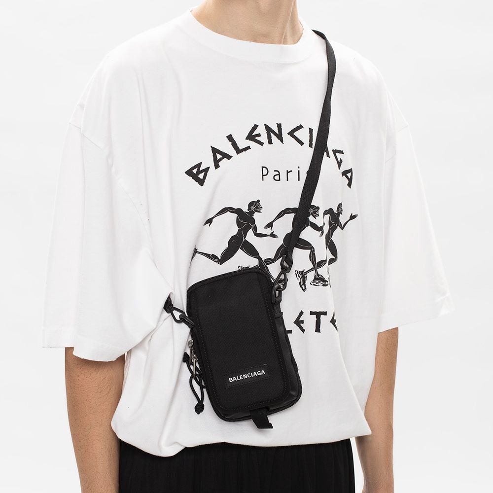 Balenciaga Balenciaga Nylon Crossbody Phone Bag Black Size ONE SIZE - 12 Thumbnail