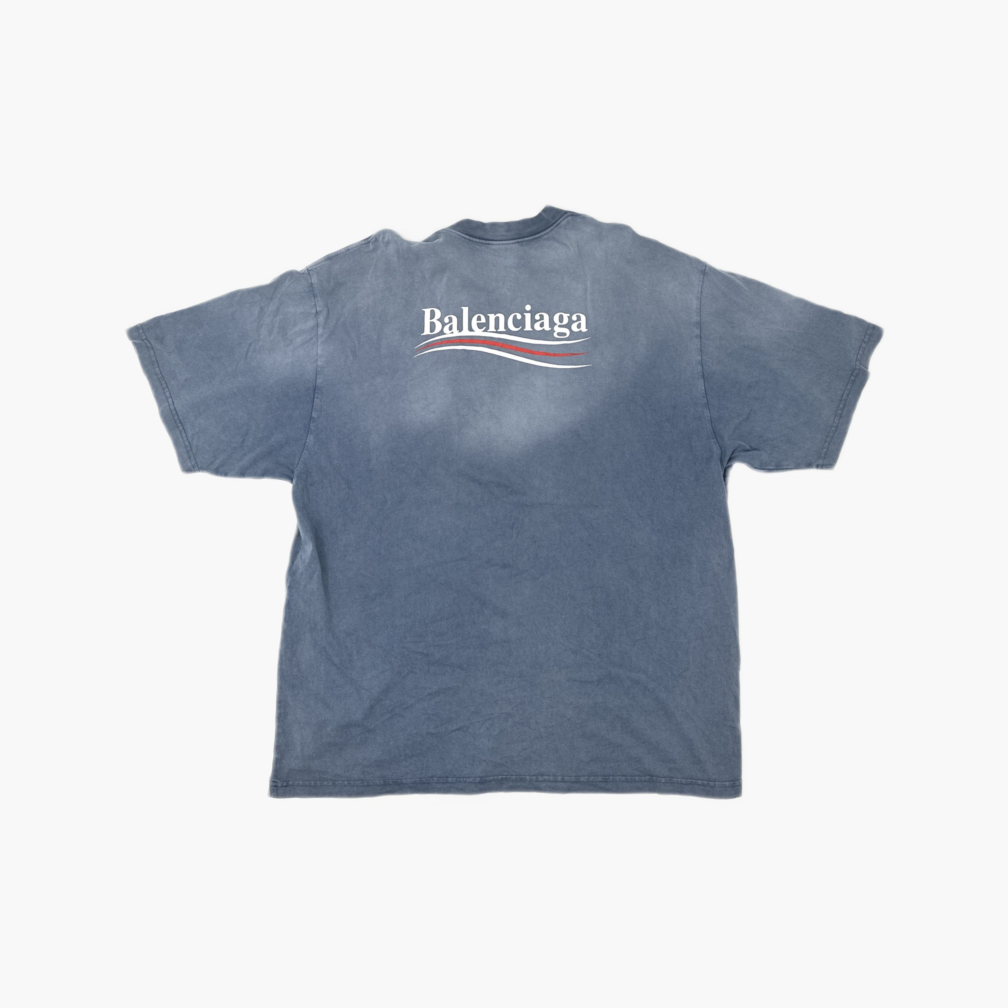 Balenciaga Balenciaga Wave Logo Short Sleeve T-Shirt Size XXL Size US XXL / EU 58 / 5 - 2 Thumbnail