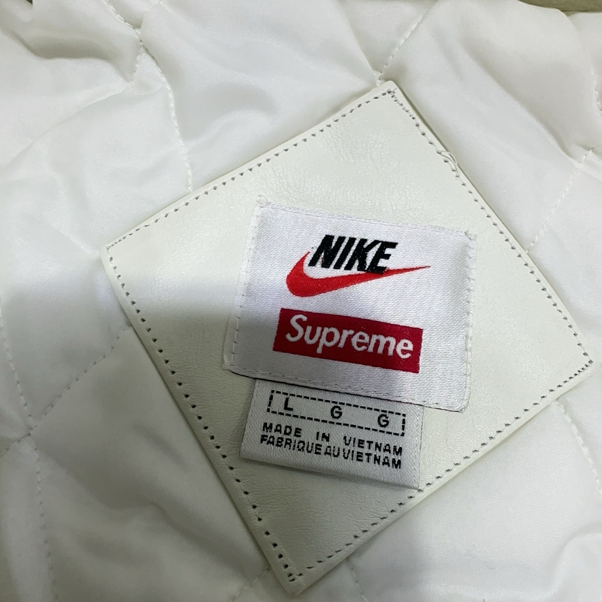Nike × Supreme Supreme x Nike Leather Anorak White Size L Size US L / EU 52-54 / 3 - 4 Thumbnail