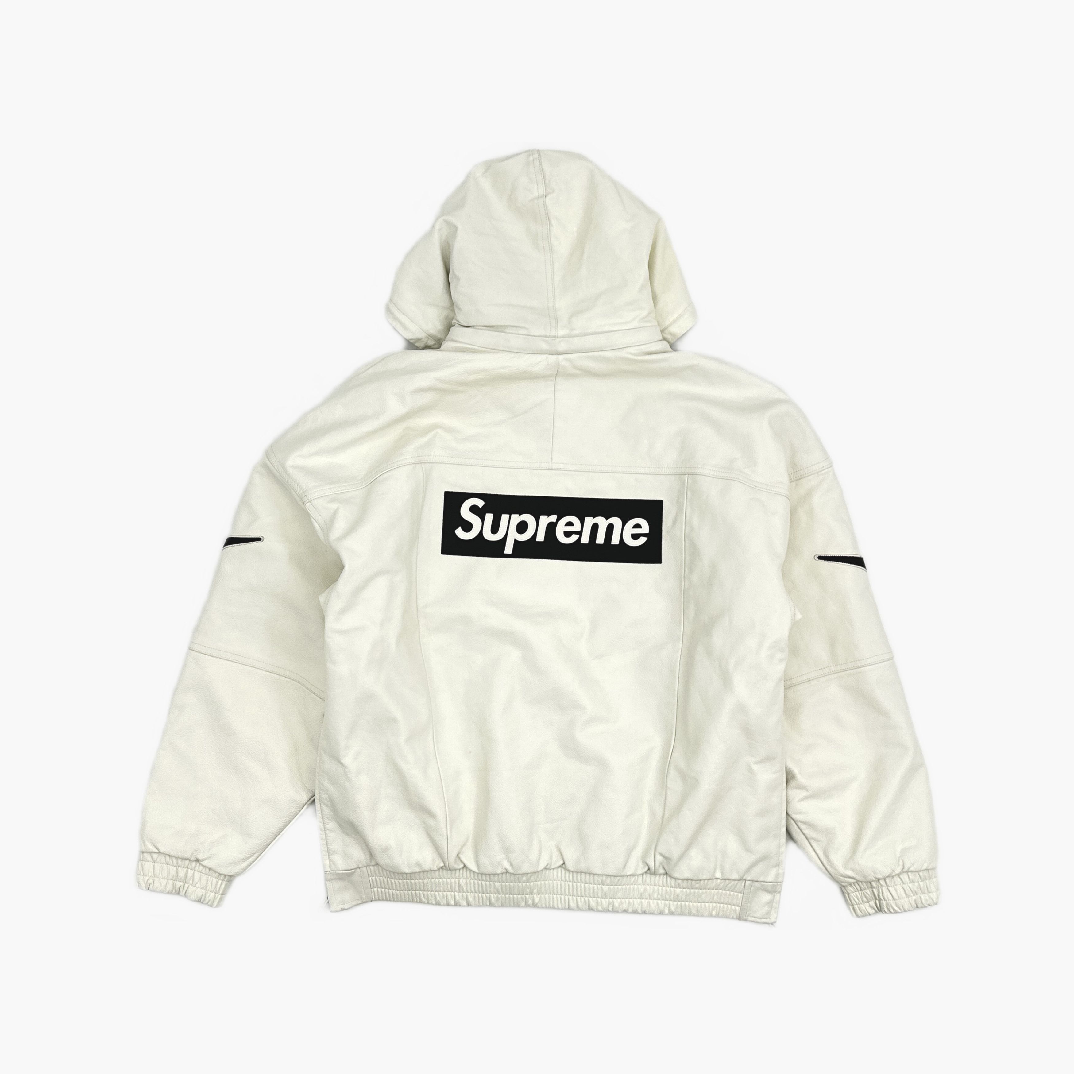 Nike × Supreme Supreme x Nike Leather Anorak White Size L Size US L / EU 52-54 / 3 - 2 Thumbnail