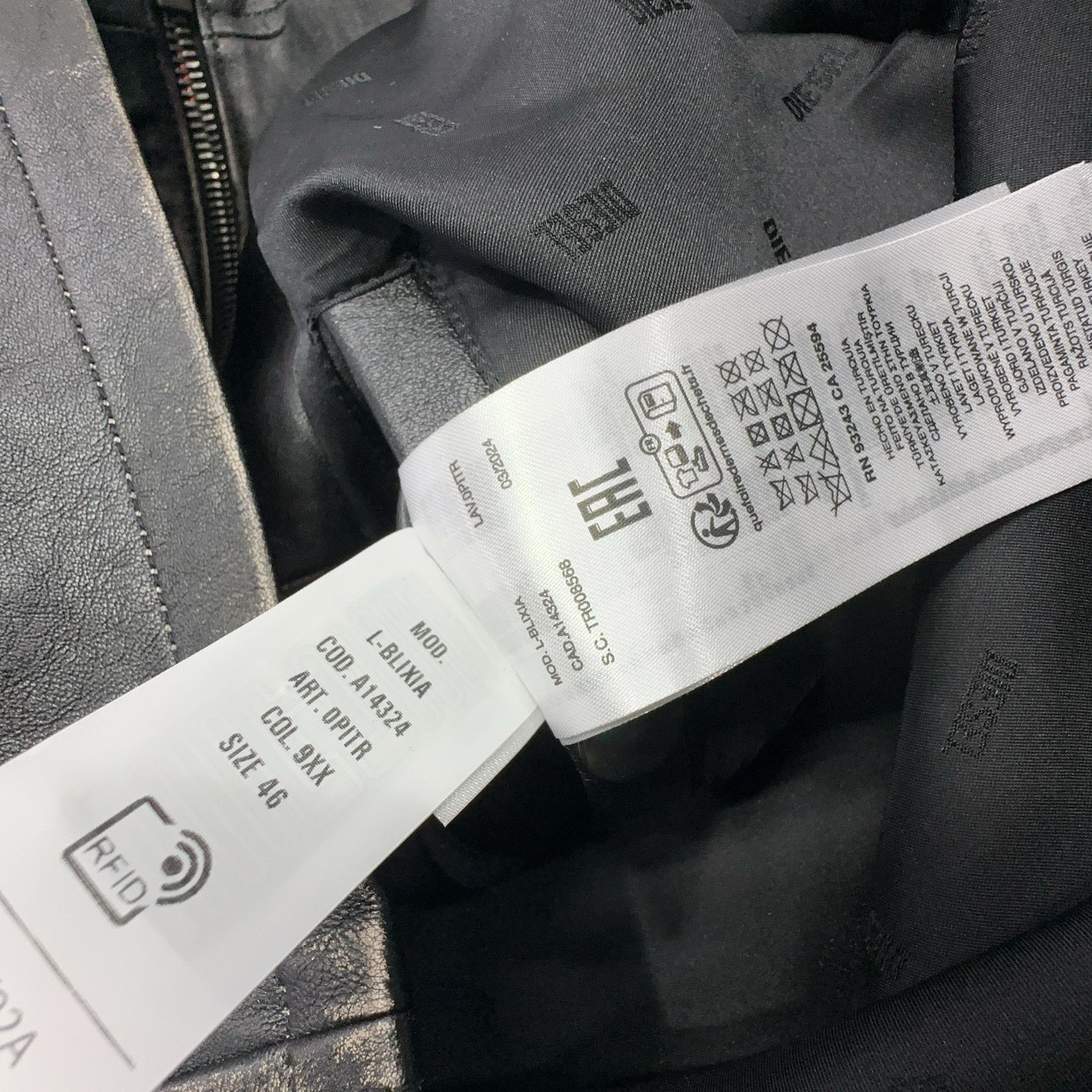 Diesel Diesel L-Blixia Distressed Leather Jacket Size S Size US S / EU 44-46 / 1 - 3 Thumbnail