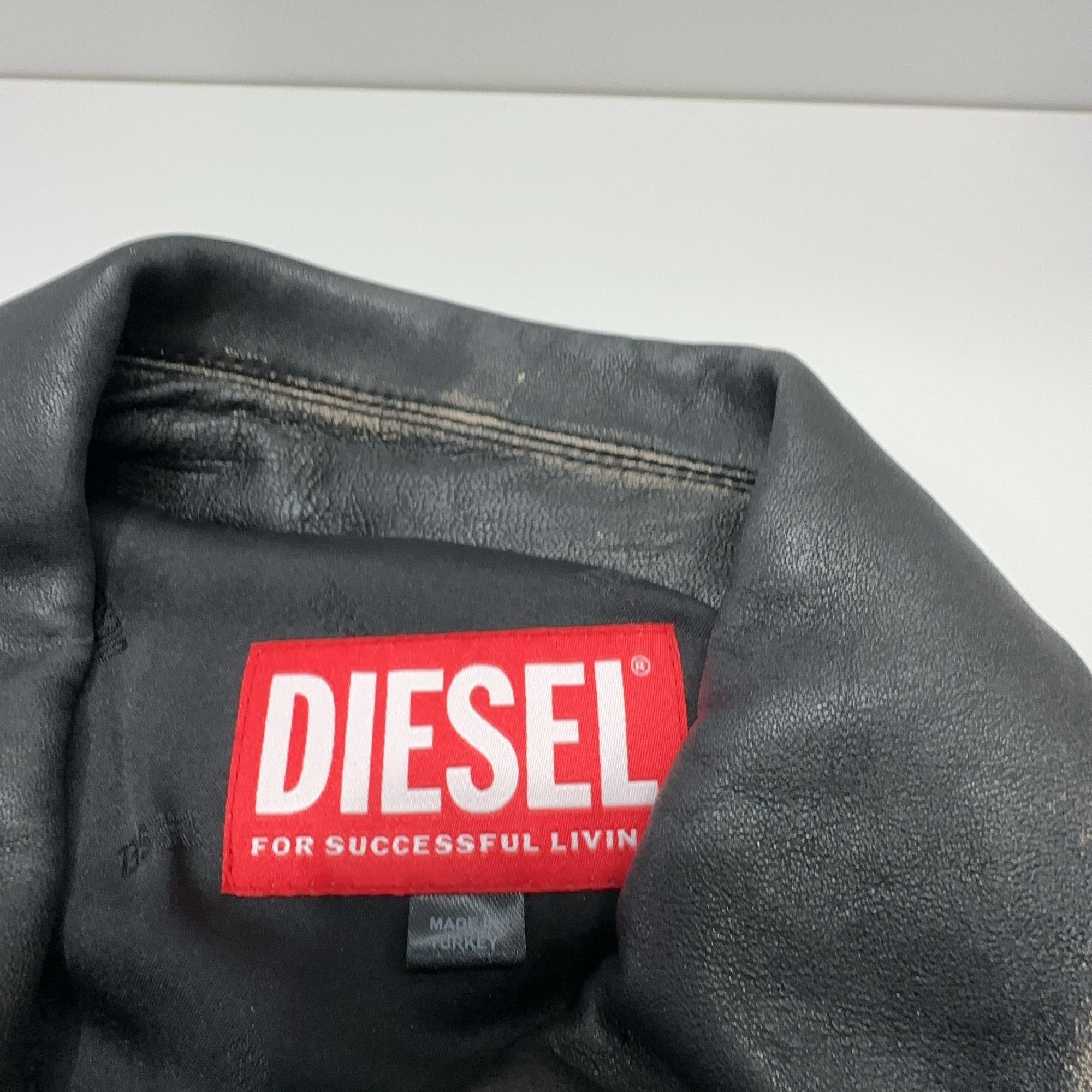 Diesel Diesel L-Blixia Distressed Leather Jacket Size S Size US S / EU 44-46 / 1 - 5 Thumbnail