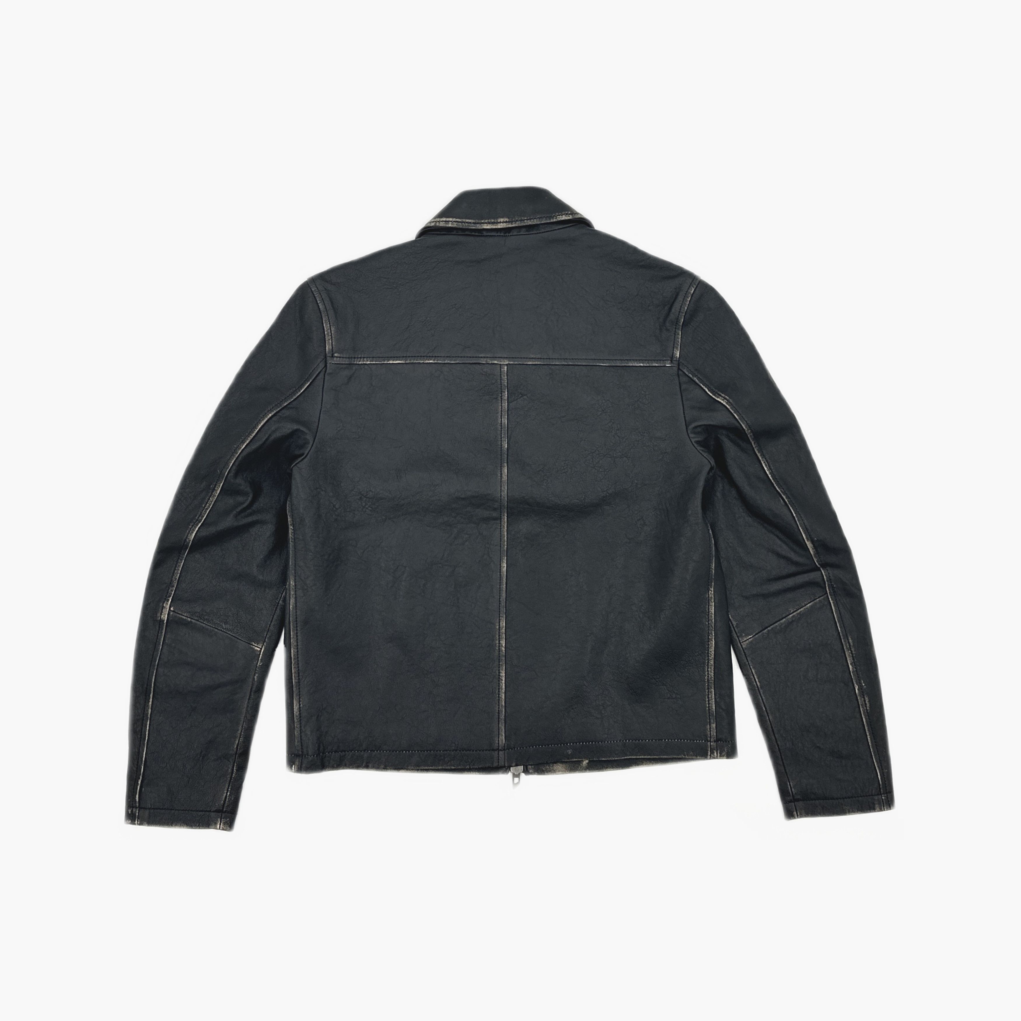 Diesel Diesel L-Blixia Distressed Leather Jacket Size S Size US S / EU 44-46 / 1 - 2 Thumbnail