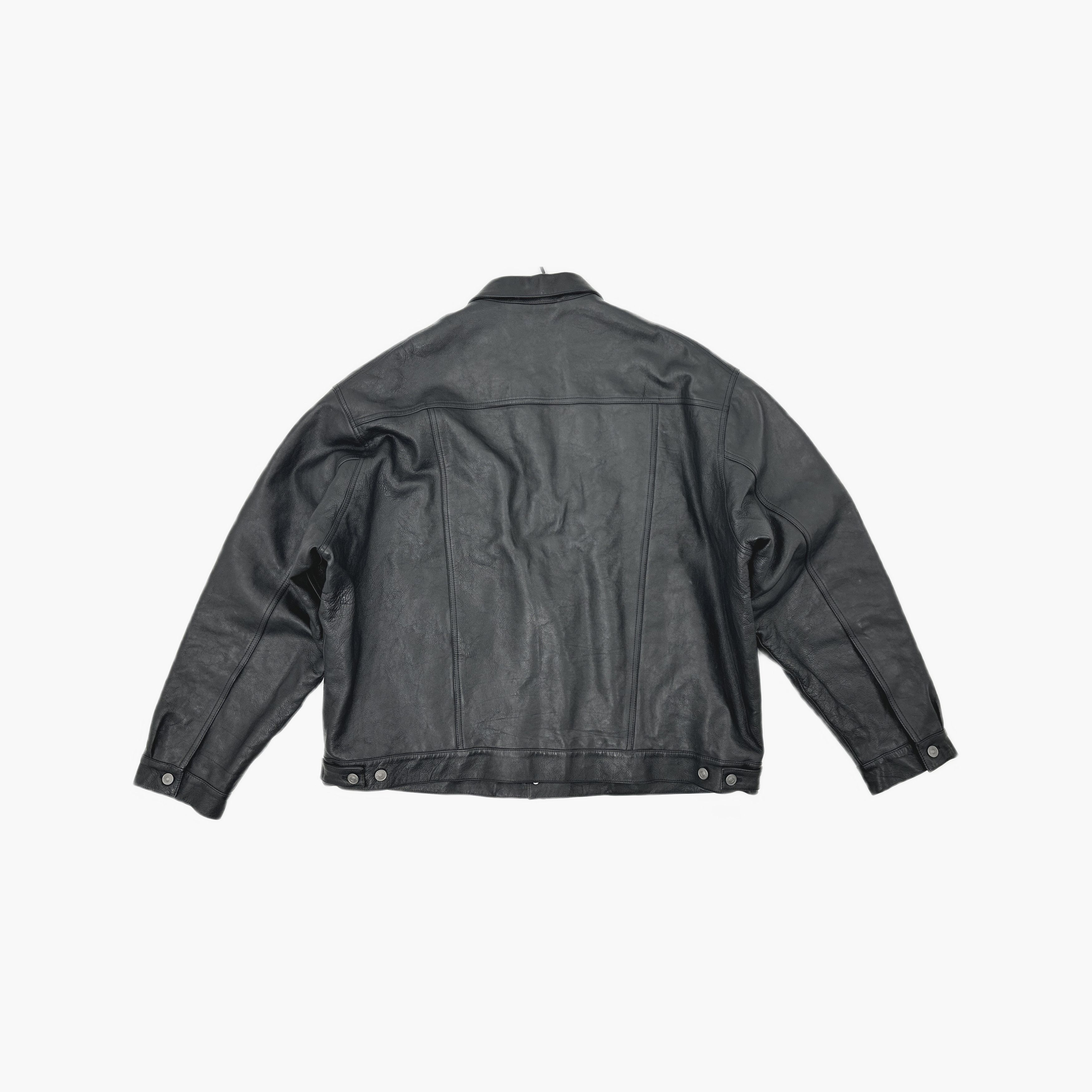 Balenciaga Balenciaga Grainy Leather Denim Style Jacket Size S Size US S / EU 44-46 / 1 - 2 Thumbnail