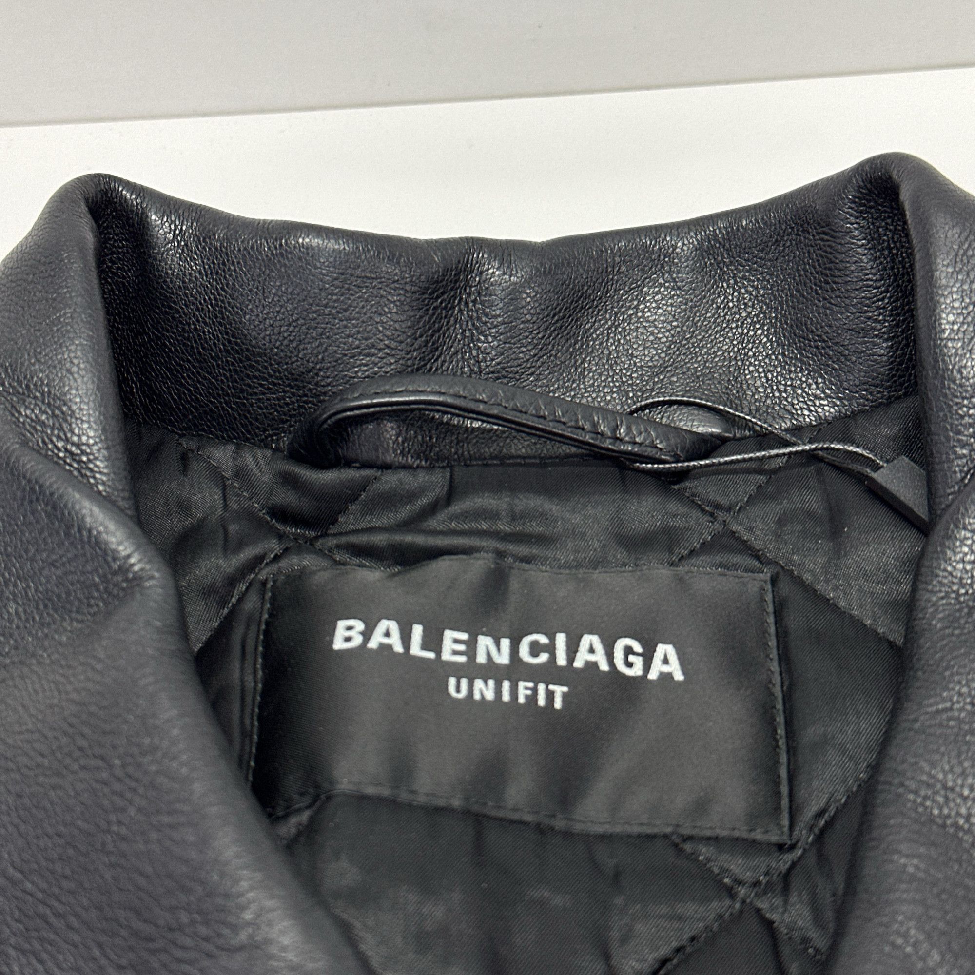 Balenciaga Balenciaga Grainy Leather Denim Style Jacket Size S Size US S / EU 44-46 / 1 - 3 Thumbnail