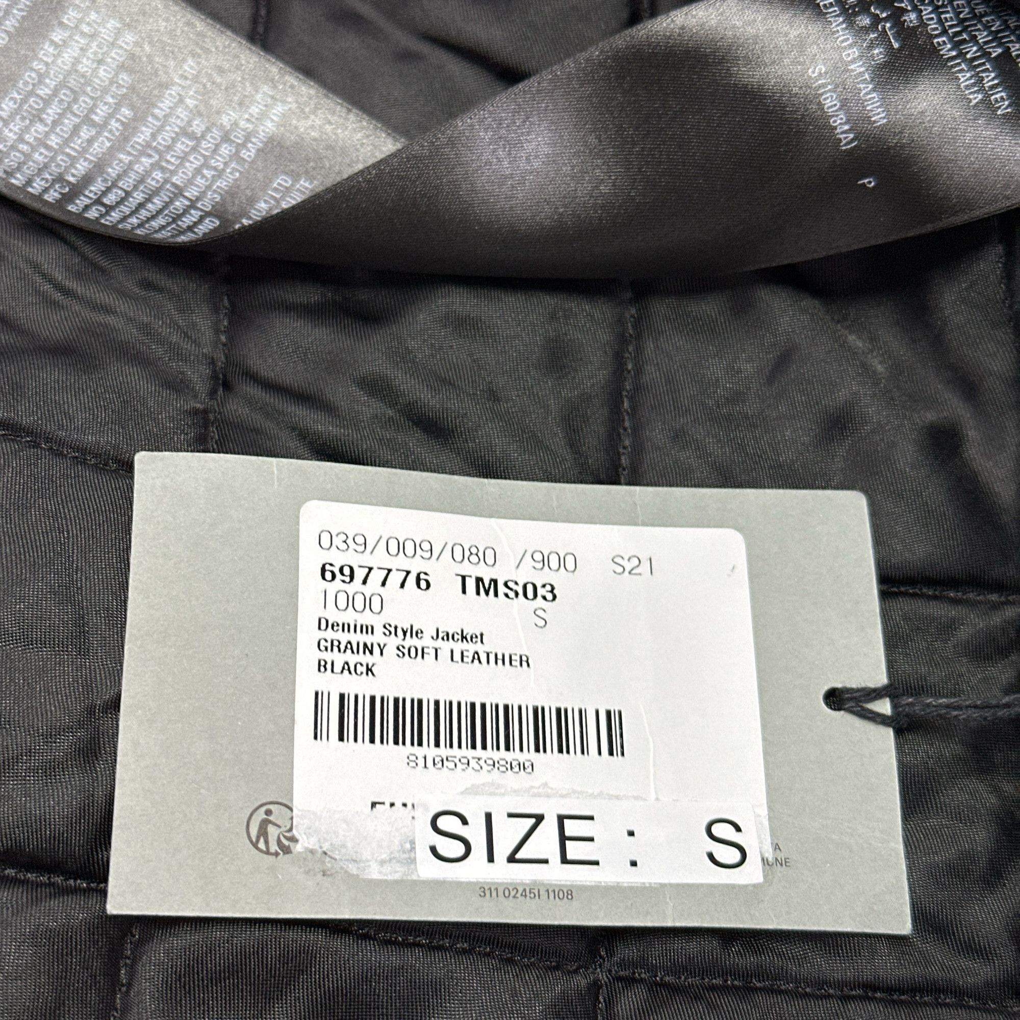 Balenciaga Balenciaga Grainy Leather Denim Style Jacket Size S Size US S / EU 44-46 / 1 - 4 Thumbnail