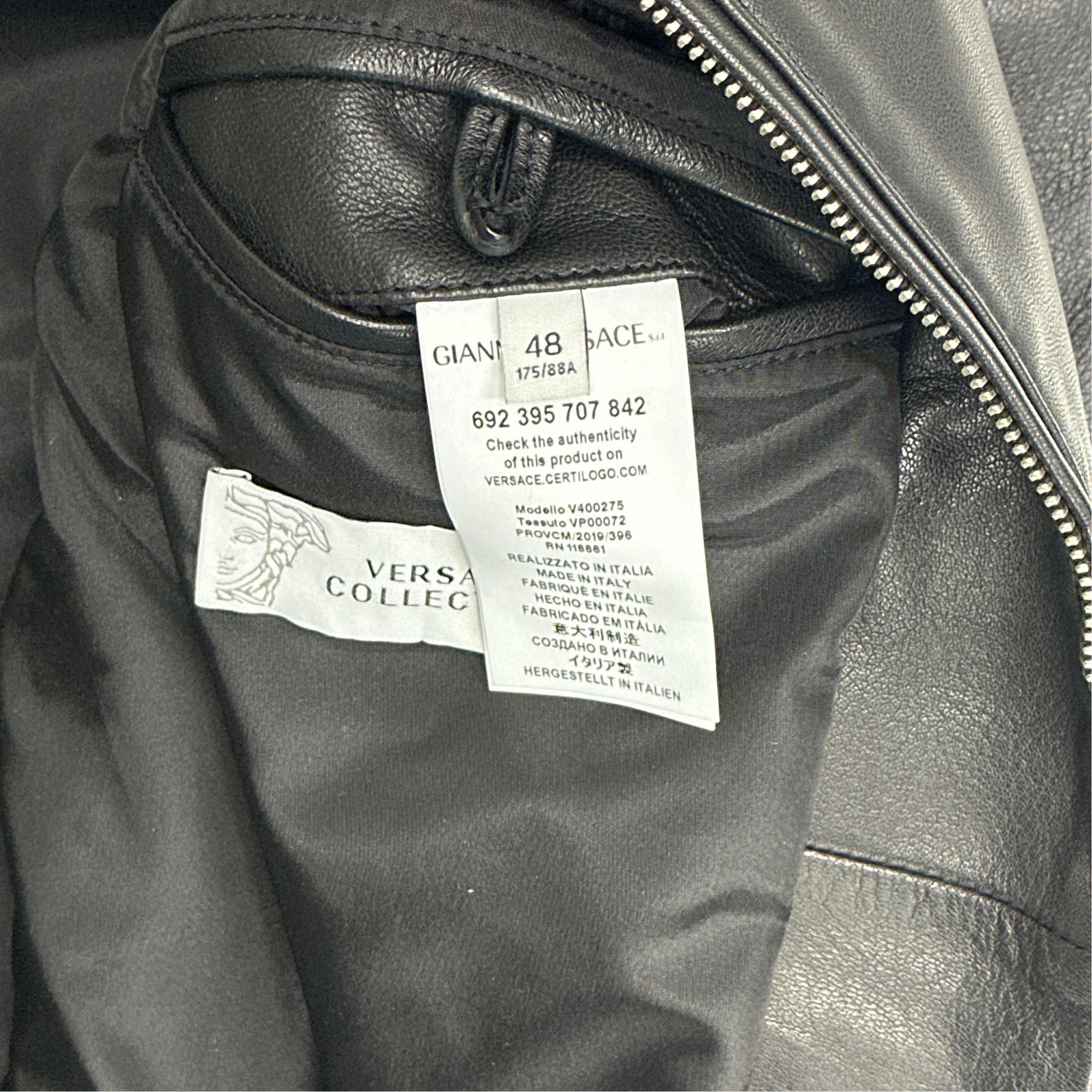 Versace Versace Collection Studded Leather Jacket Size 48 Size US M / EU 48-50 / 2 - 3 Thumbnail