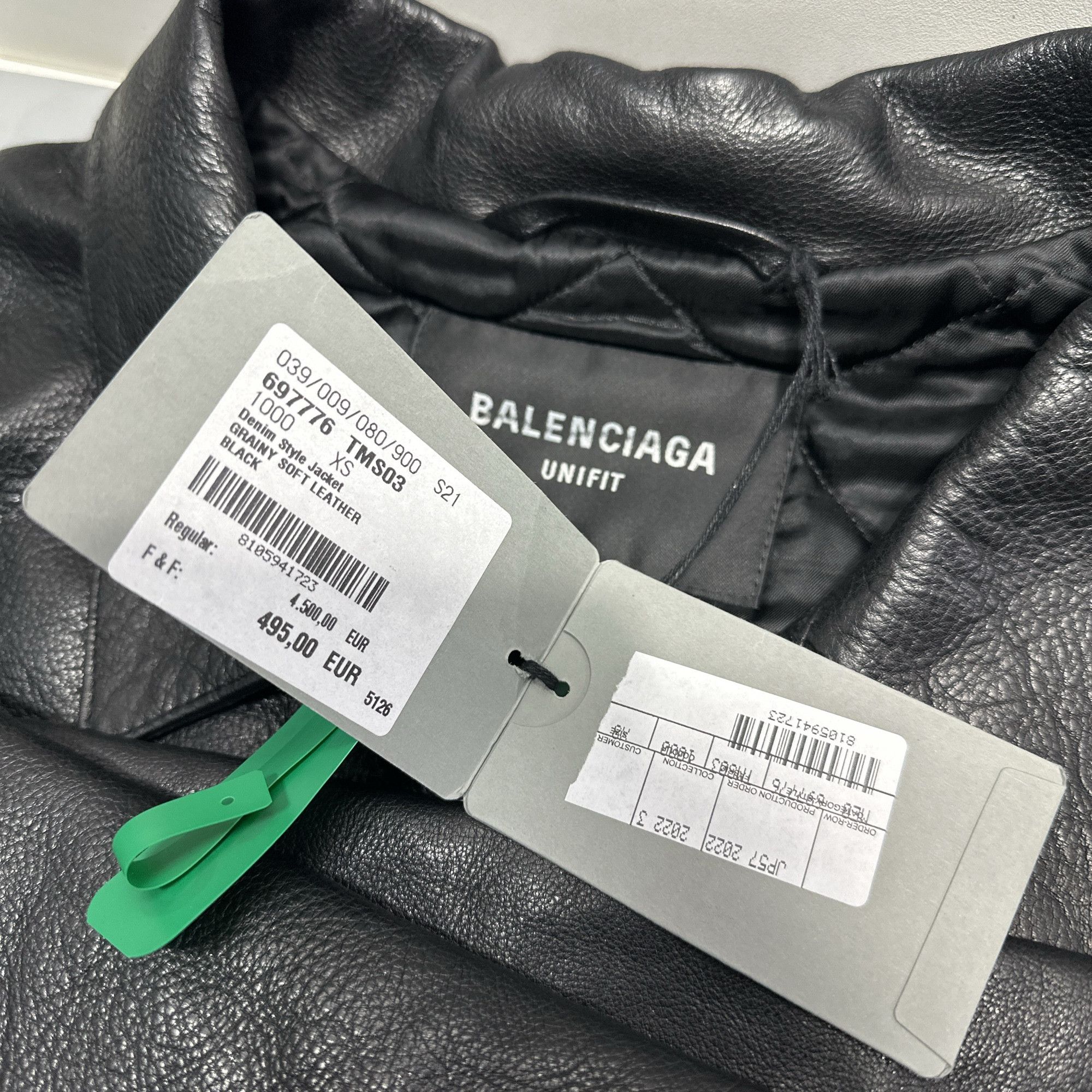 Balenciaga Balenciaga Grainy Soft Leather Jacket Size XS Size US XS / EU 42 / 0 - 4 Thumbnail