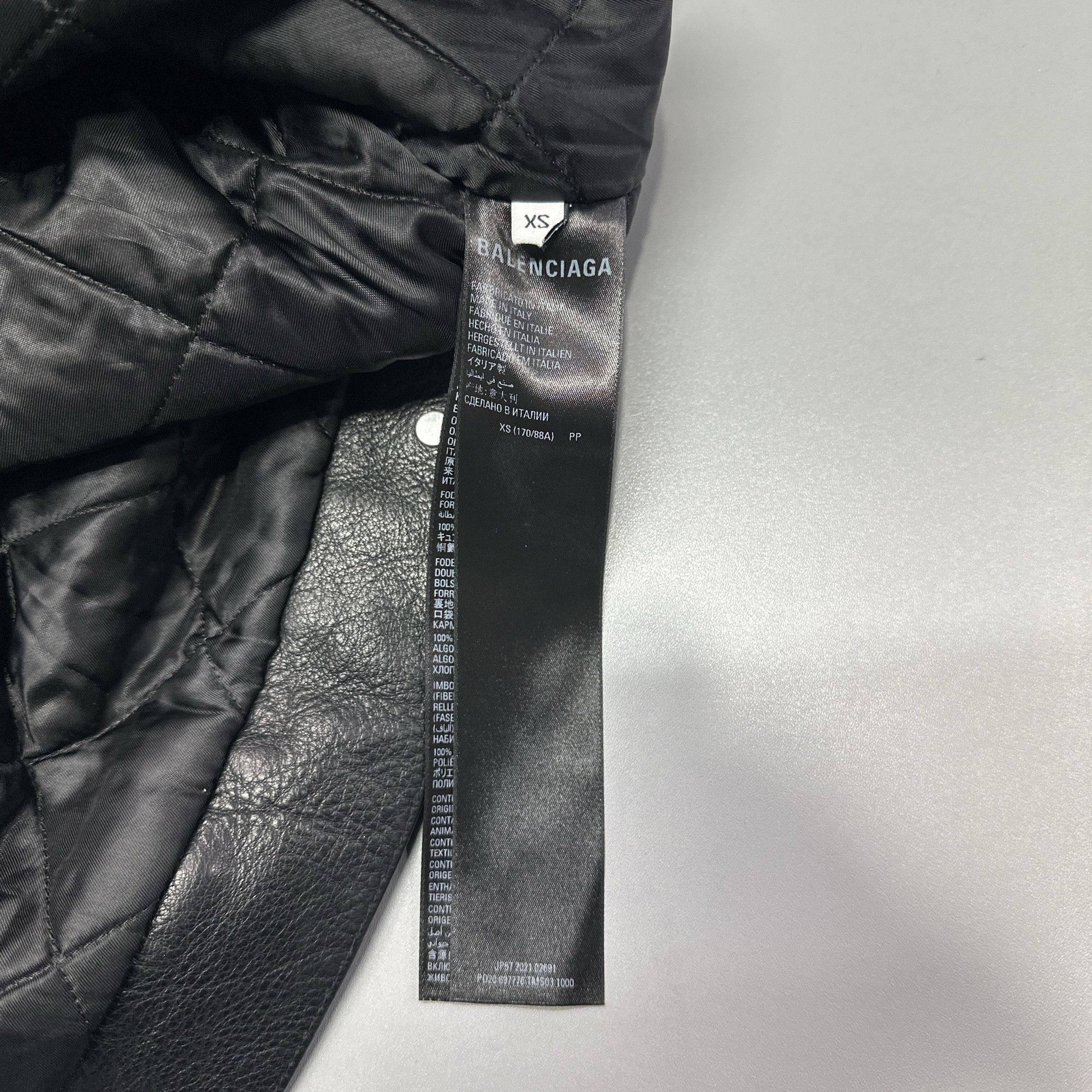 Balenciaga Balenciaga Grainy Soft Leather Jacket Size XS Size US XS / EU 42 / 0 - 7 Thumbnail