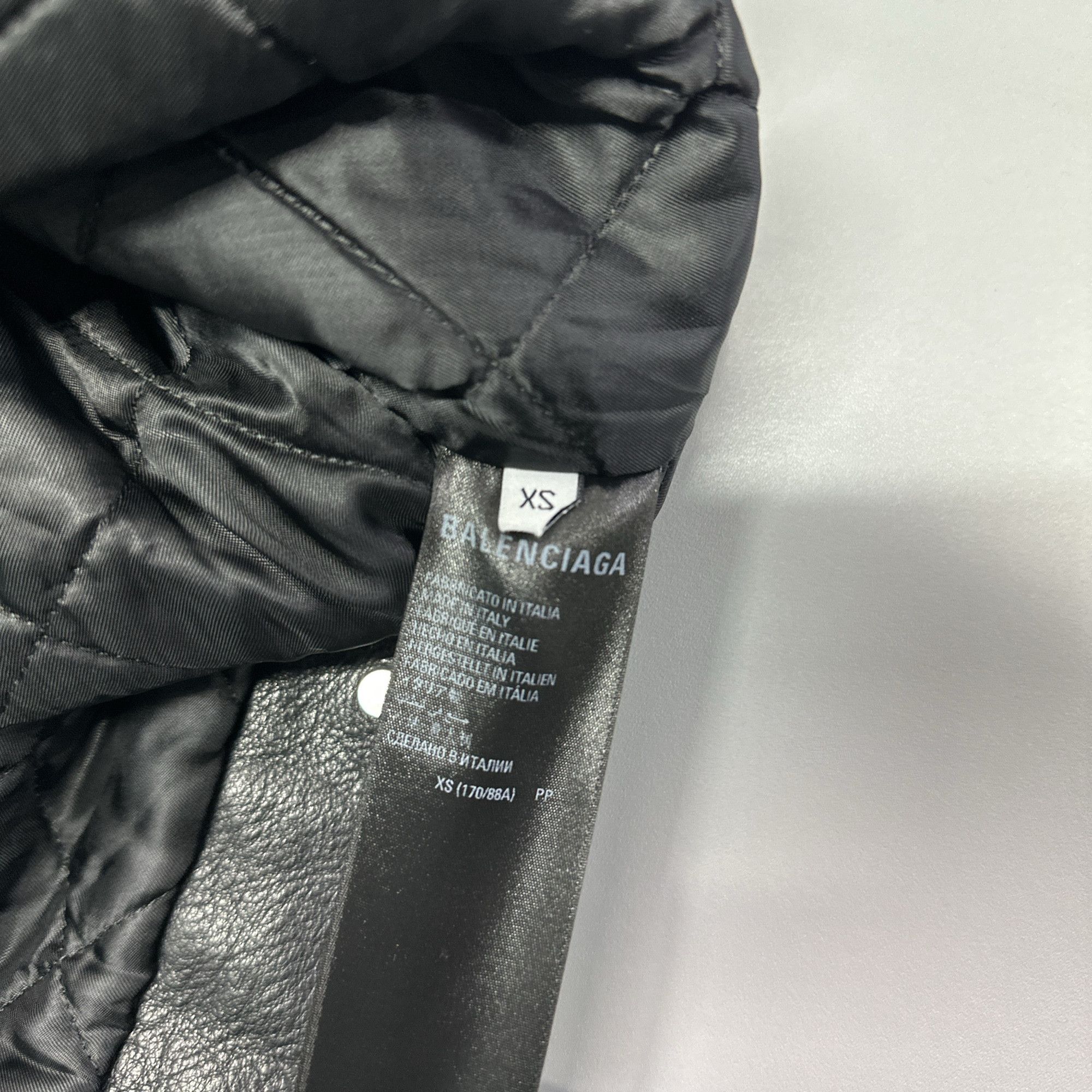 Balenciaga Balenciaga Grainy Soft Leather Jacket Size XS Size US XS / EU 42 / 0 - 6 Thumbnail