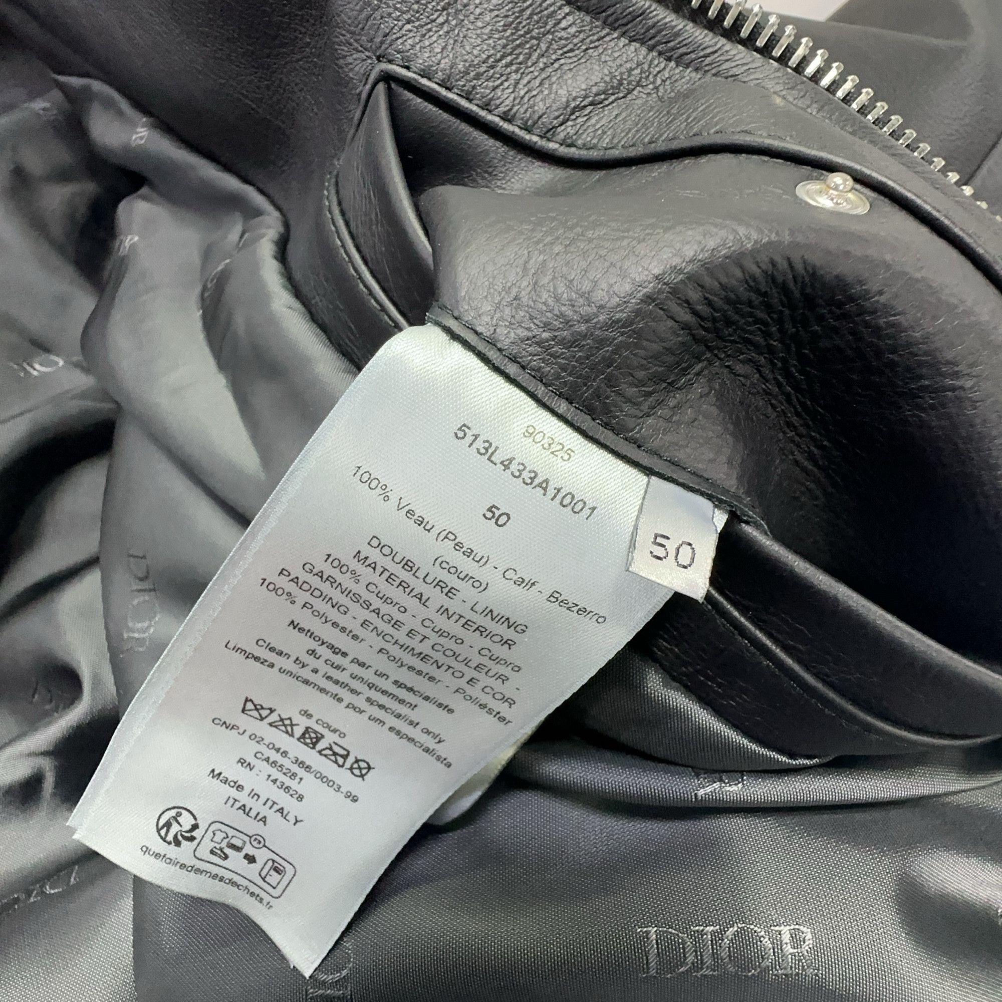 Dior DIOR Calfskin Leather Bomber Jacket Size 50 Size US M / EU 48-50 / 2 - 3 Thumbnail