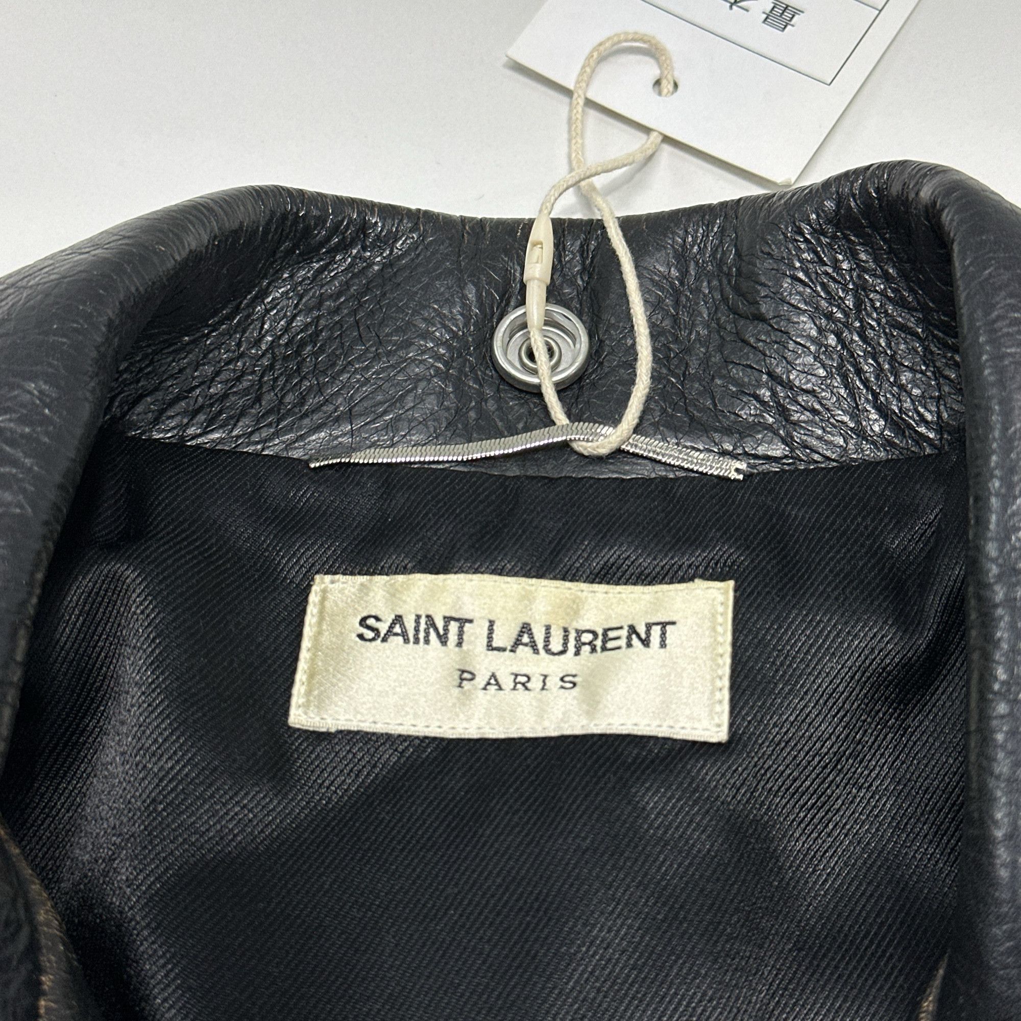 Saint Laurent Paris Saint Laurent Graphic Back Leather Jacket Size S Size US S / EU 44-46 / 1 - 3 Thumbnail