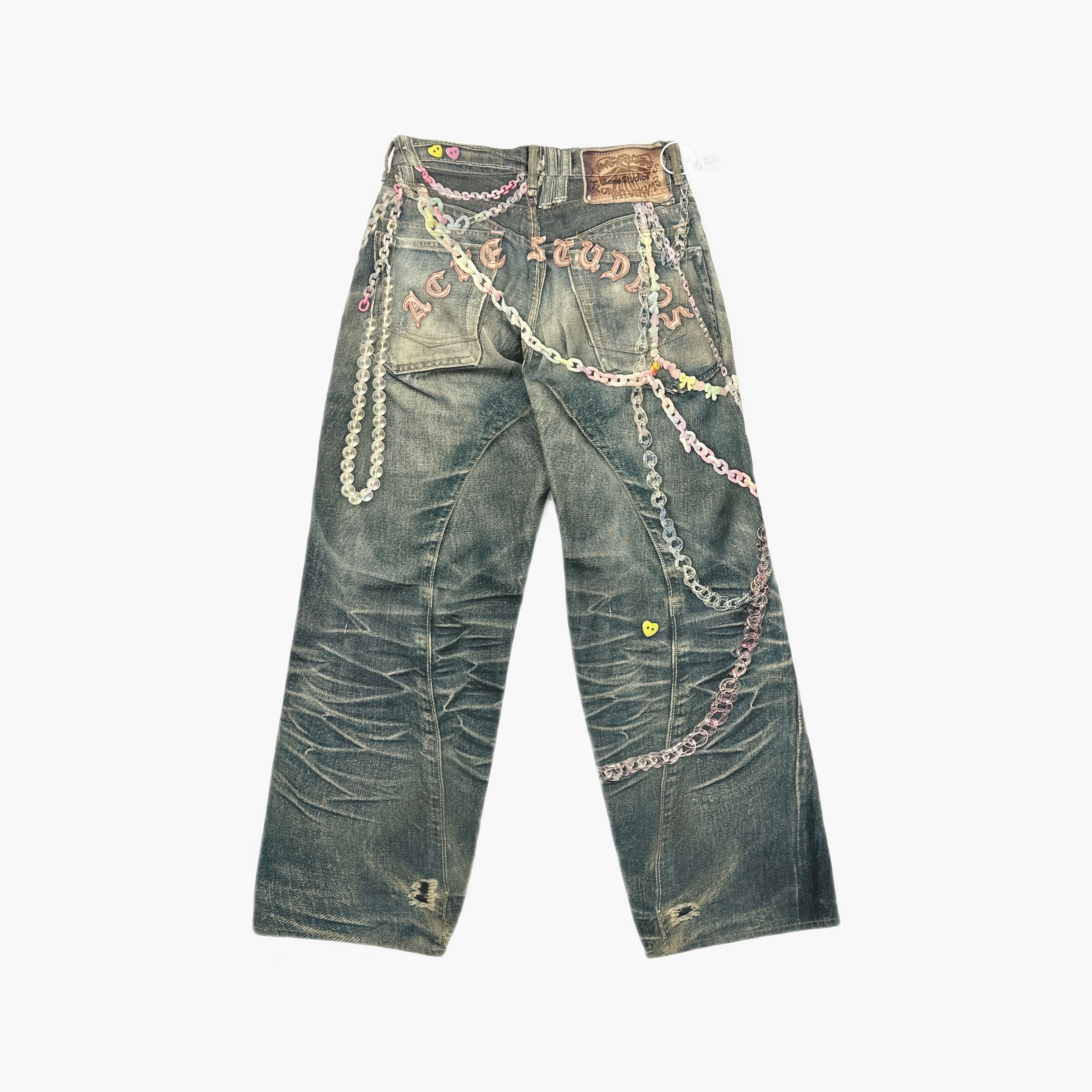 Acne Studios Acne Studios Chain Embellished Denim Jeans Size 30 Size US 30 / EU 46 - 2 Thumbnail