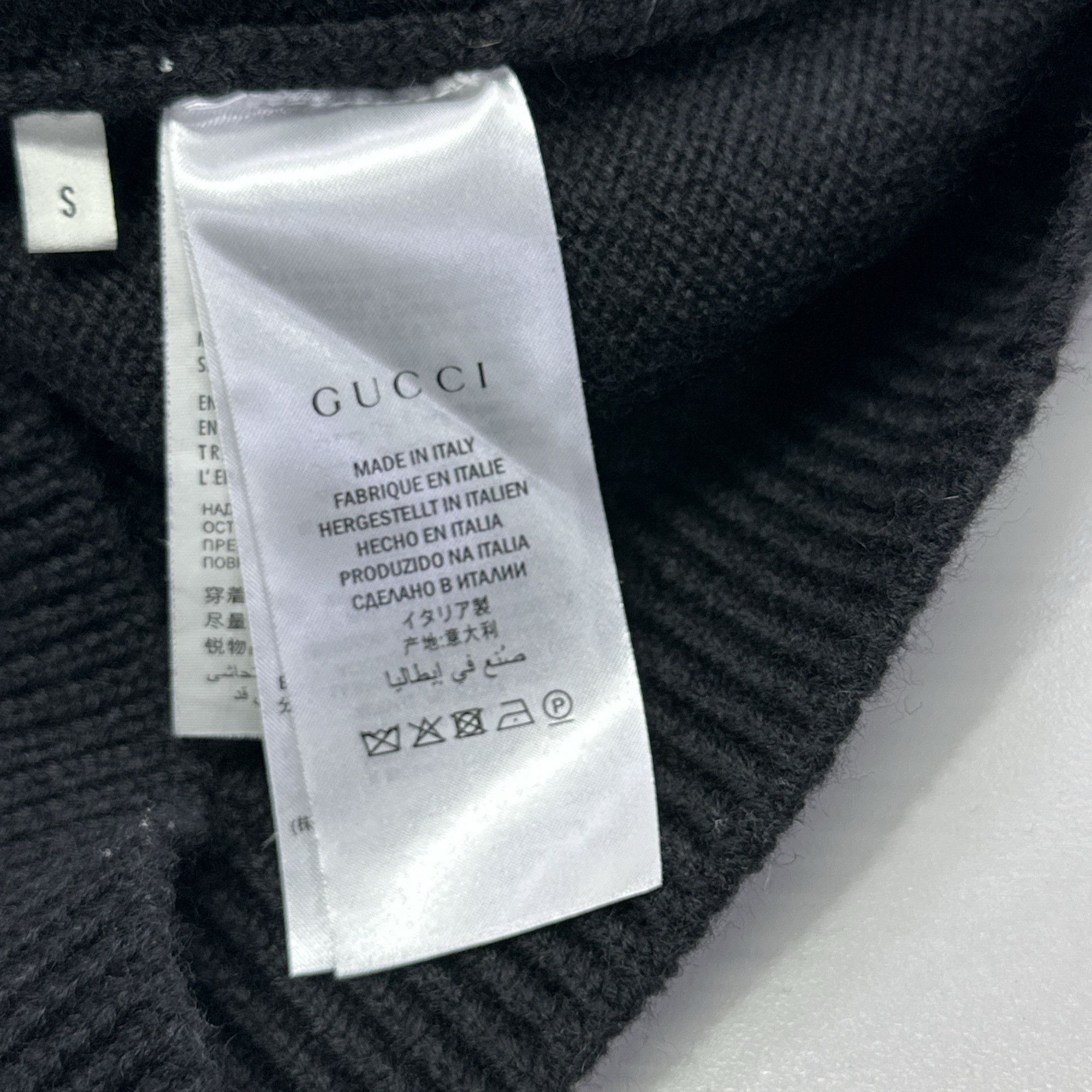 Gucci Gucci Bee Embroidery V-Neck Sweater Size S Size US S / EU 44-46 / 1 - 4 Thumbnail