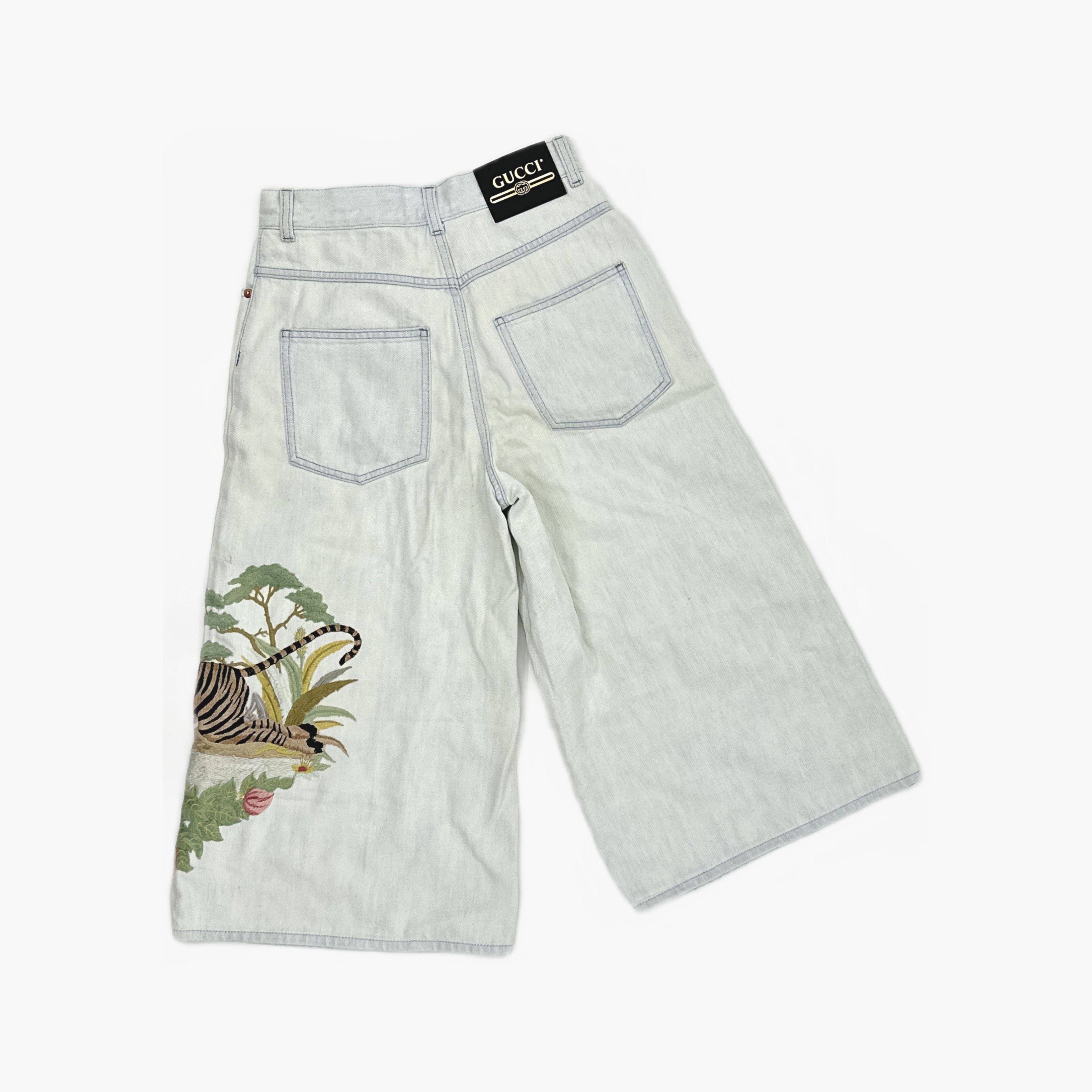 Gucci Gucci Tiger Embroidery Jeans Size 24 Size 24" / US 00 / IT 34 - 2 Thumbnail