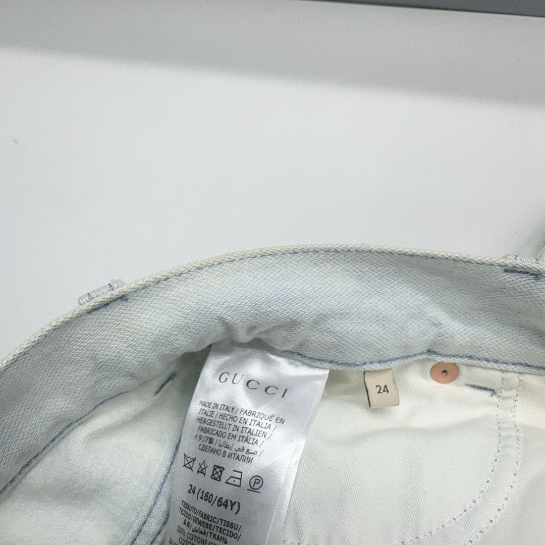 Gucci Gucci Tiger Embroidery Jeans Size 24 Size 24" / US 00 / IT 34 - 4 Thumbnail