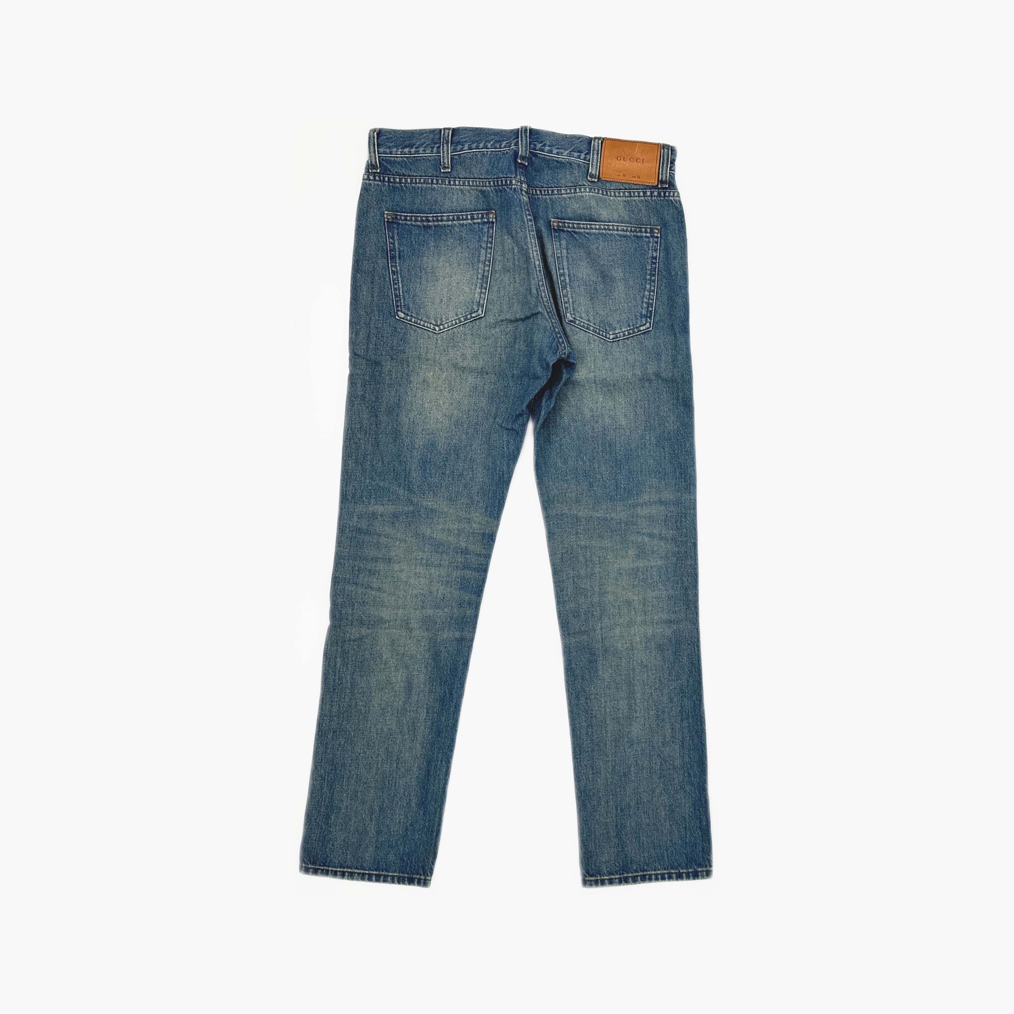 Gucci Gucci Web Stripe Cuff Jeans Size 34 Size US 34 / EU 50 - 2 Thumbnail