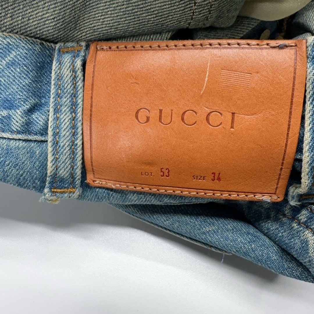 Gucci Gucci Web Stripe Cuff Jeans Size 34 Size US 34 / EU 50 - 4 Thumbnail