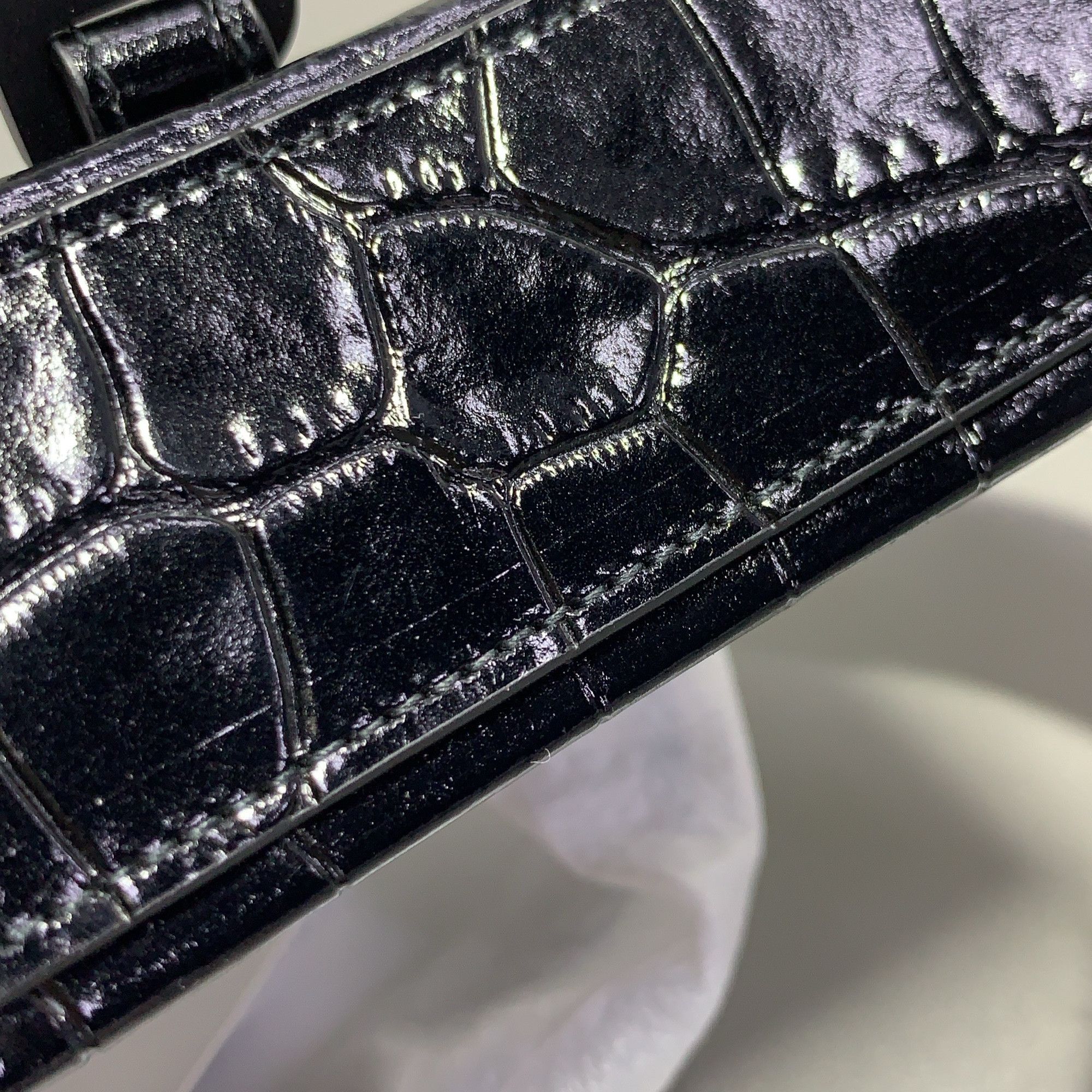 Balenciaga Balenciaga Croc Embossed Hourglass Mini Bag Size ONE SIZE - 6 Thumbnail