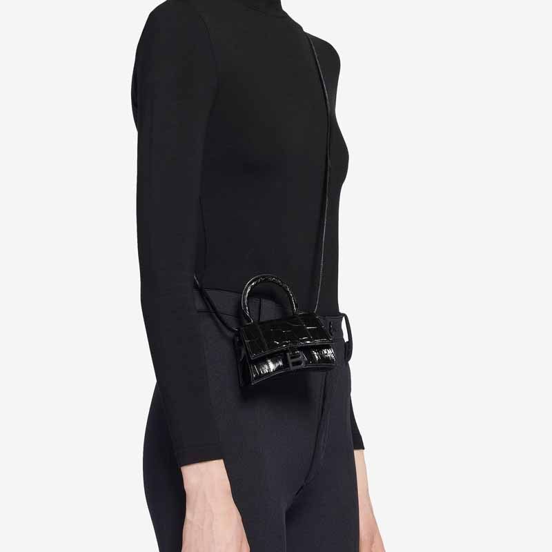 Balenciaga Balenciaga Croc Embossed Hourglass Mini Bag Size ONE SIZE - 11 Thumbnail