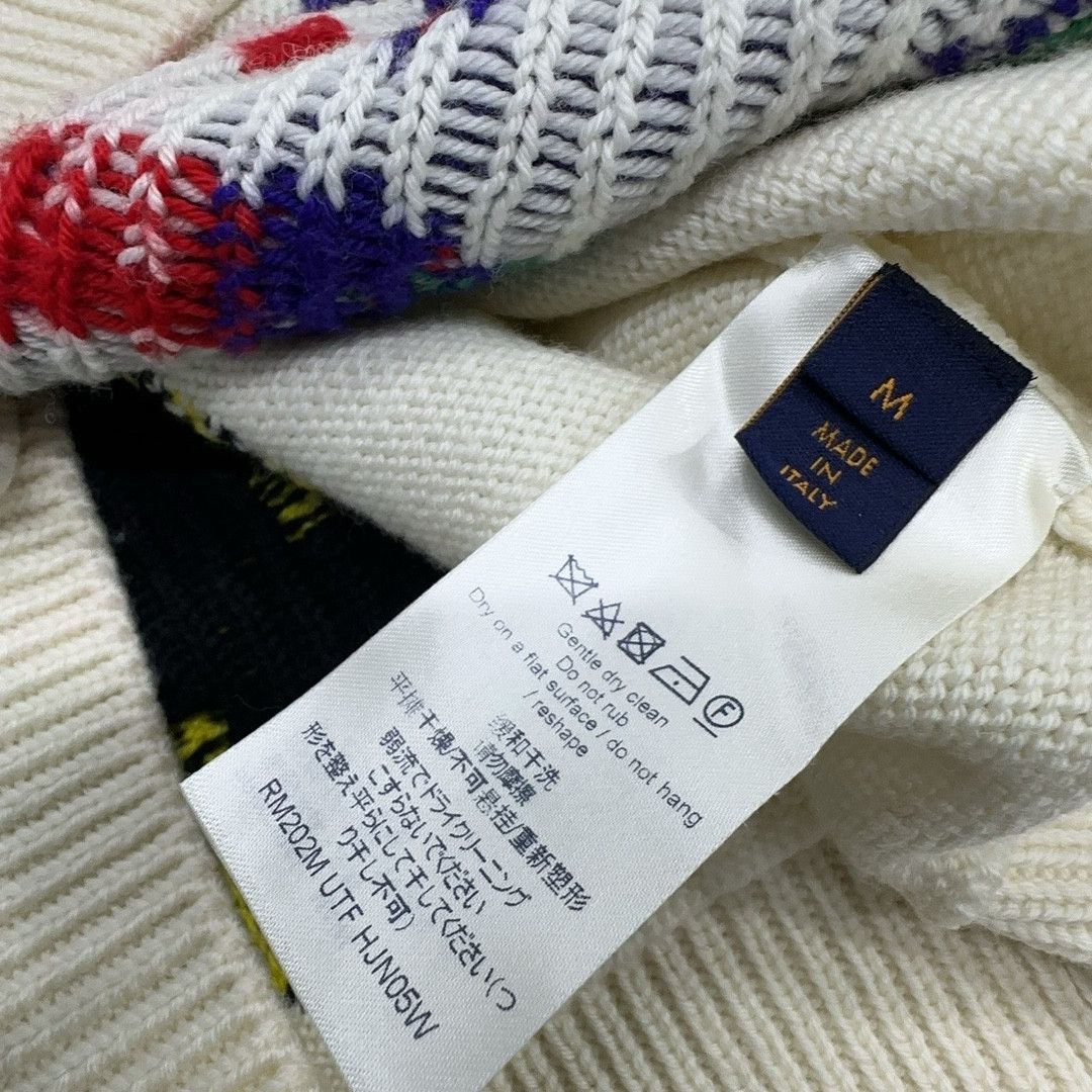 Louis Vuitton Louis Vuitton Monogram Wool Sweater White Size M Size US M / EU 48-50 / 2 - 4 Thumbnail