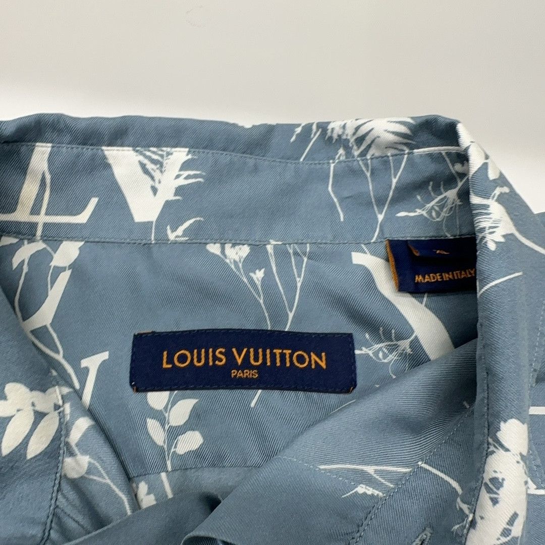 Louis Vuitton Louis Vuitton Floral Logo Silk Shirt Size XL Size US XL / EU 56 / 4 - 3 Thumbnail