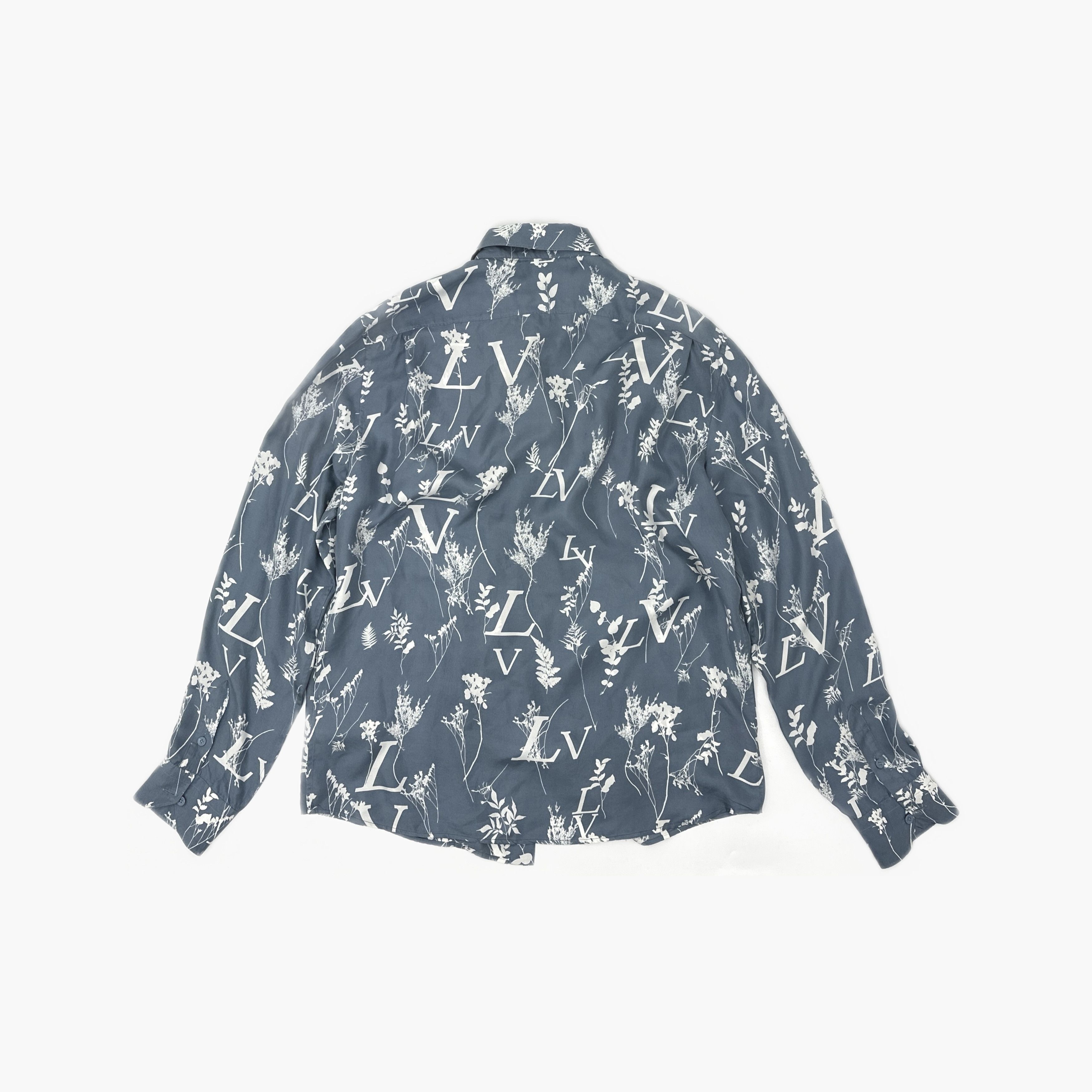 Louis Vuitton Louis Vuitton Floral Logo Silk Shirt Size XL Size US XL / EU 56 / 4 - 2 Thumbnail