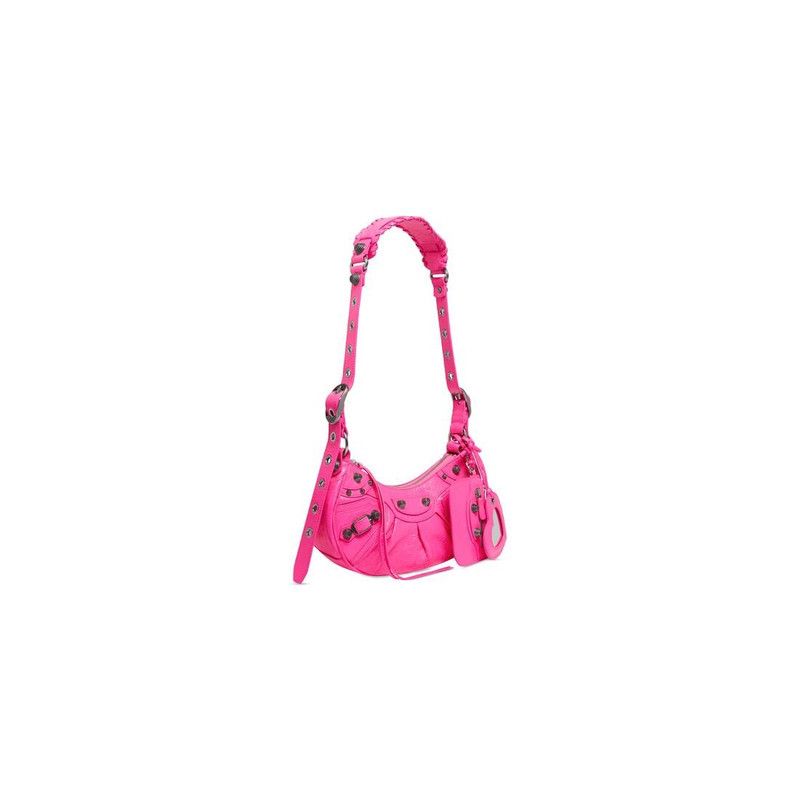 Balenciaga le cagole xs leather shoulder bag in fluo pink Size ONE SIZE - 2 Thumbnail