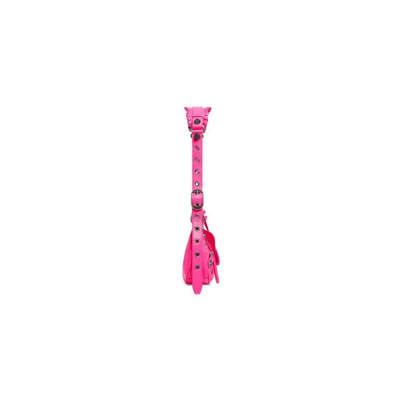Balenciaga le cagole xs leather shoulder bag in fluo pink Size ONE SIZE - 3 Thumbnail