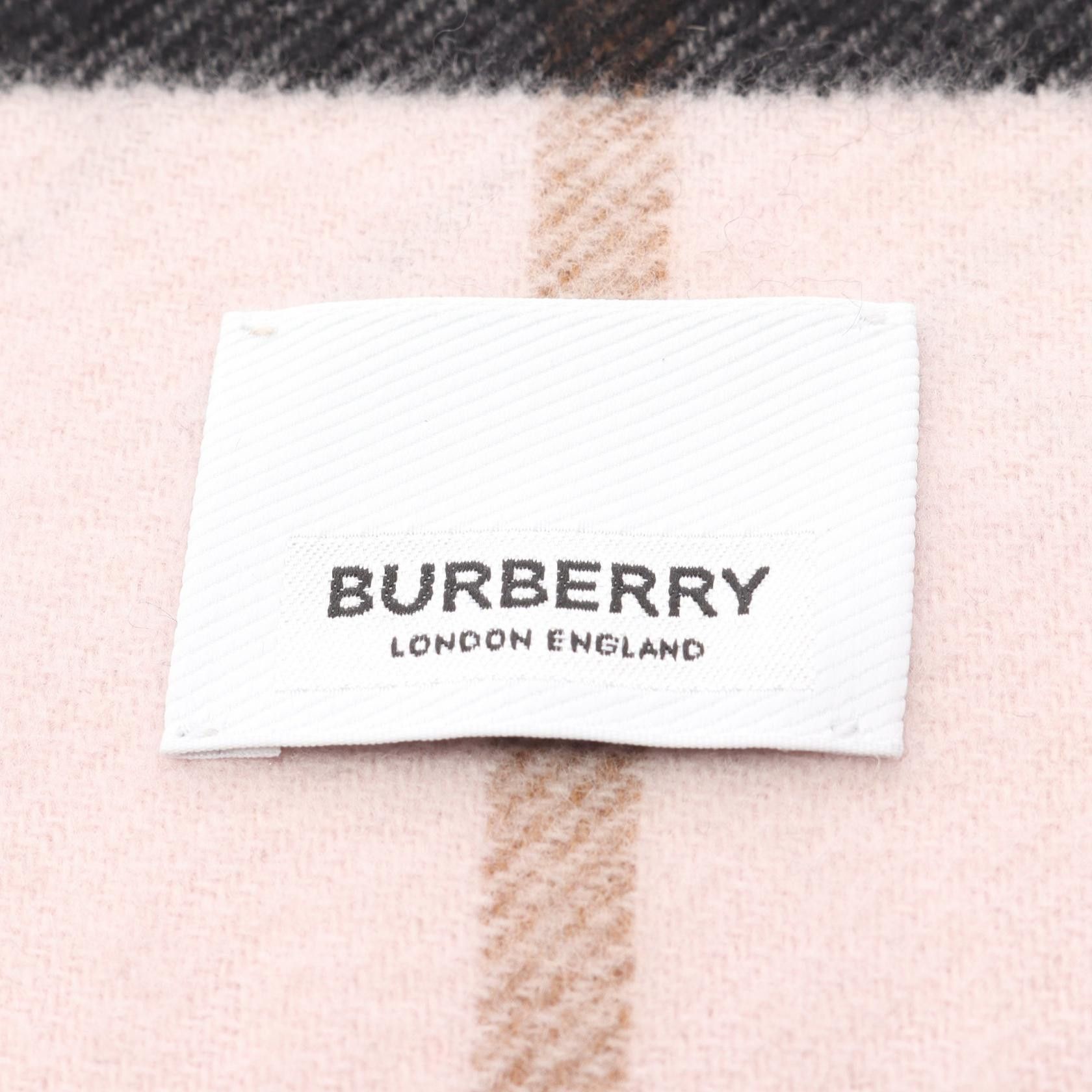 Burberry Burberry Burberry TB Monogram Cashmere Scarf Textile Scarf 8049008 DUTY FREE for USA Size ONE SIZE - 2 Thumbnail