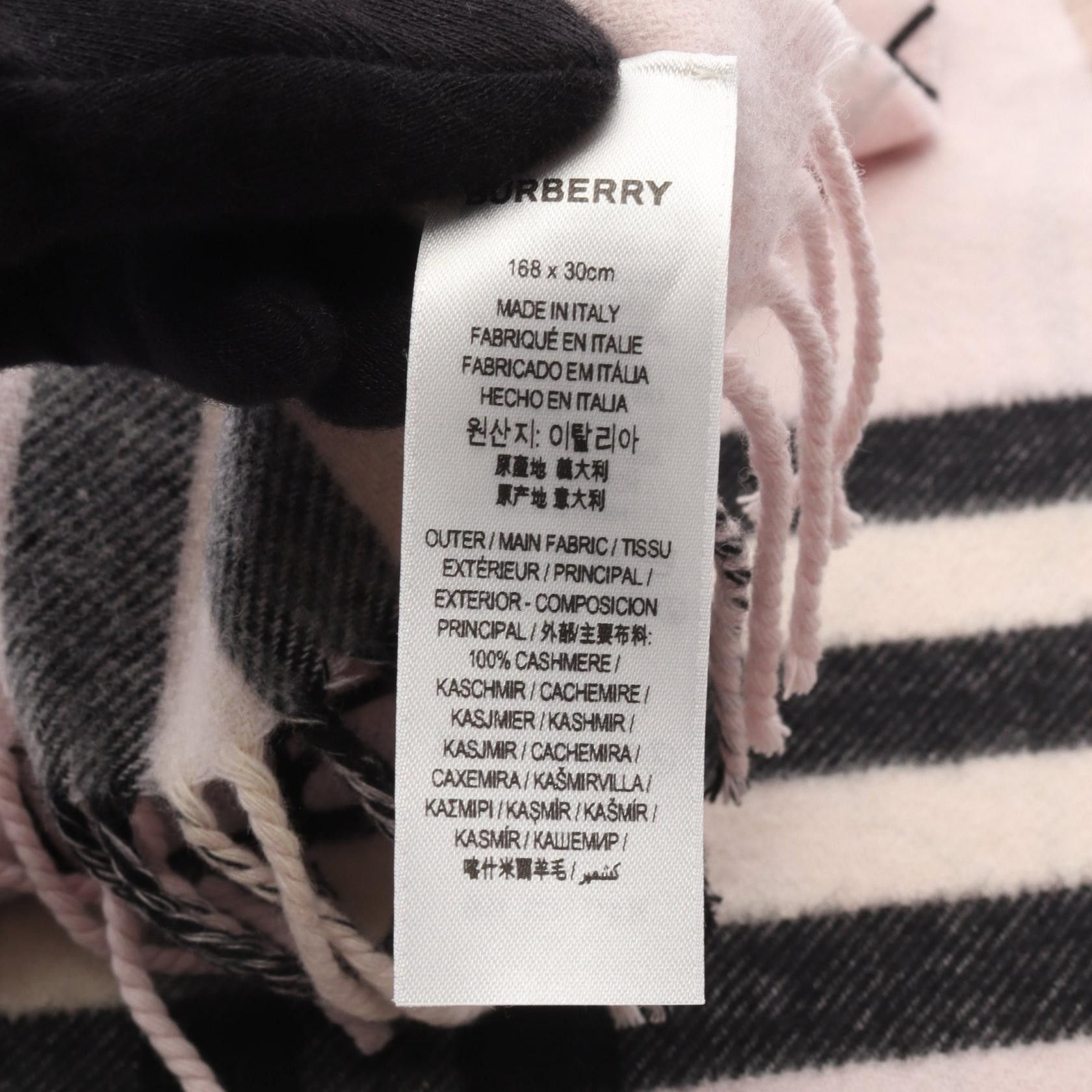 Burberry Burberry Burberry TB Monogram Cashmere Scarf Textile Scarf 8049008 DUTY FREE for USA Size ONE SIZE - 3 Thumbnail