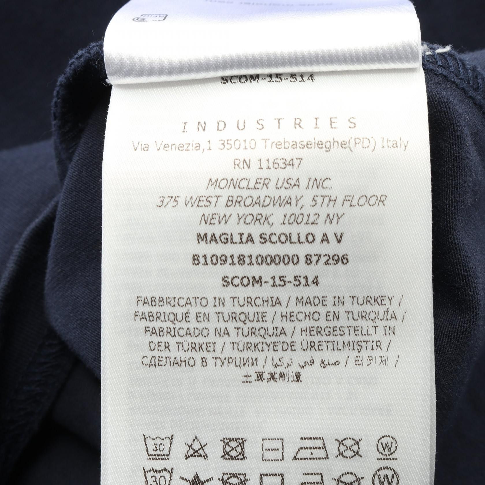 Moncler Moncler Moncler Cotton Short Sleeve T Shirt Textile T-Shirts B10918100000 DUTY FREE for USA Size ONE SIZE - 5 Thumbnail