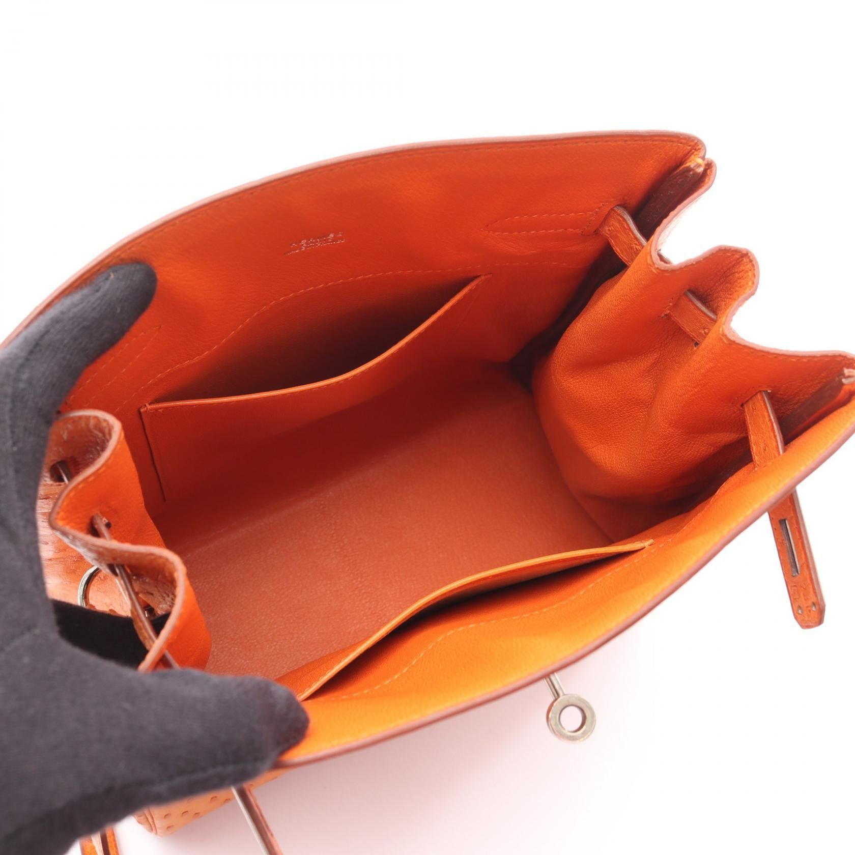 Hermes Hermes Hermes Kelly Sports MM Ostrich Shoulder Bag Leather Shoulder Bag E DUTY FREE for USA Size ONE SIZE - 3 Thumbnail