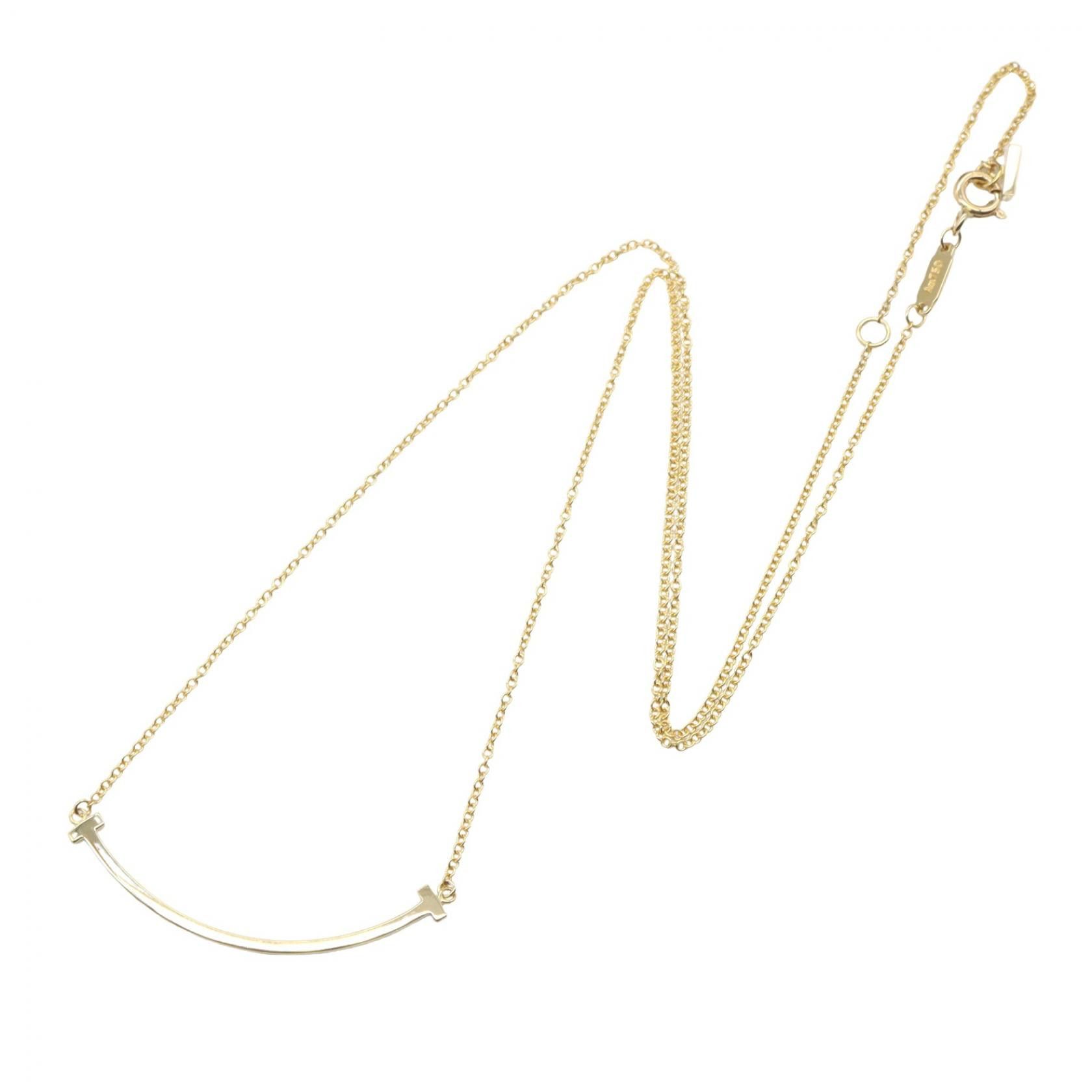 Tiffany & Co. Tiffany & Co. Tiffany＆Co T Smile Small Au750 Necklace Precious Metal Necklace DUTY FREE for USA Size ONE SIZE - 2 Thumbnail