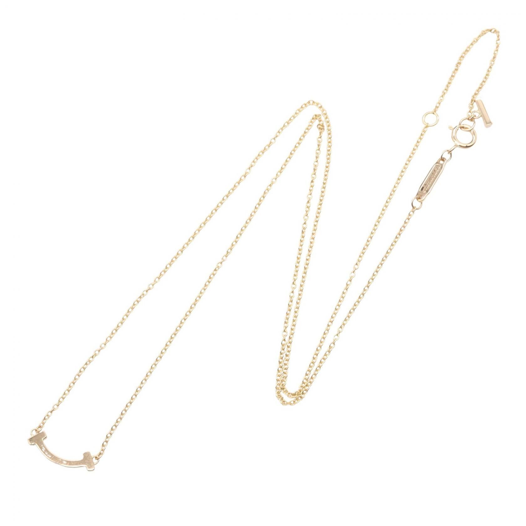 Tiffany & Co. Tiffany & Co. Tiffany & Co. T Smile Mini Au750 Necklace Precious Metal Necklace 62617721 DUTY FREE for USA Size ONE SIZE - 2 Thumbnail