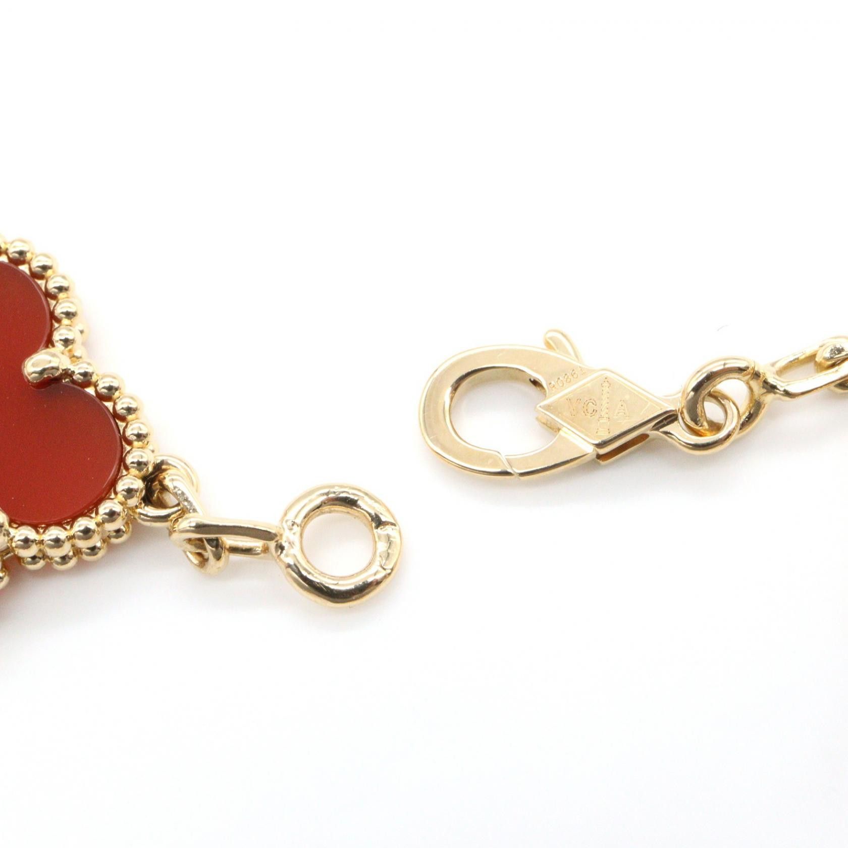 Van Cleef & Arpels Van Cleef & Arpels Van Cleef & Arpels Vintage Alhambra Carnelian Au750 Bracelet Precious Metal Bracelet DUTY FREE for USA Size ONE SIZE - 4 Thumbnail