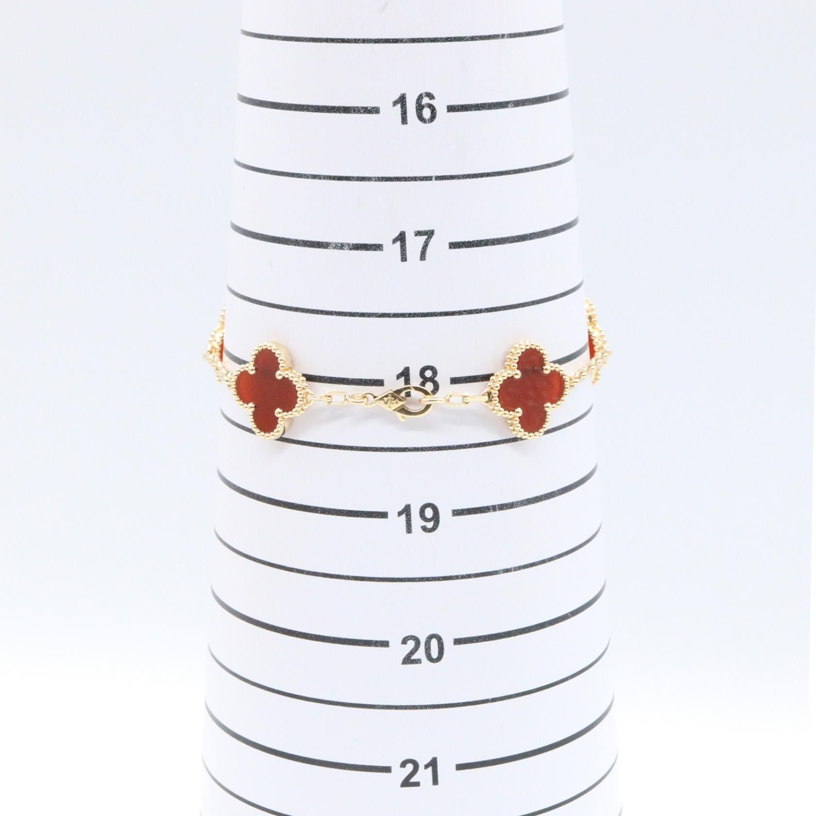 Van Cleef & Arpels Van Cleef & Arpels Van Cleef & Arpels Vintage Alhambra Carnelian Au750 Bracelet Precious Metal Bracelet DUTY FREE for USA Size ONE SIZE - 6 Thumbnail
