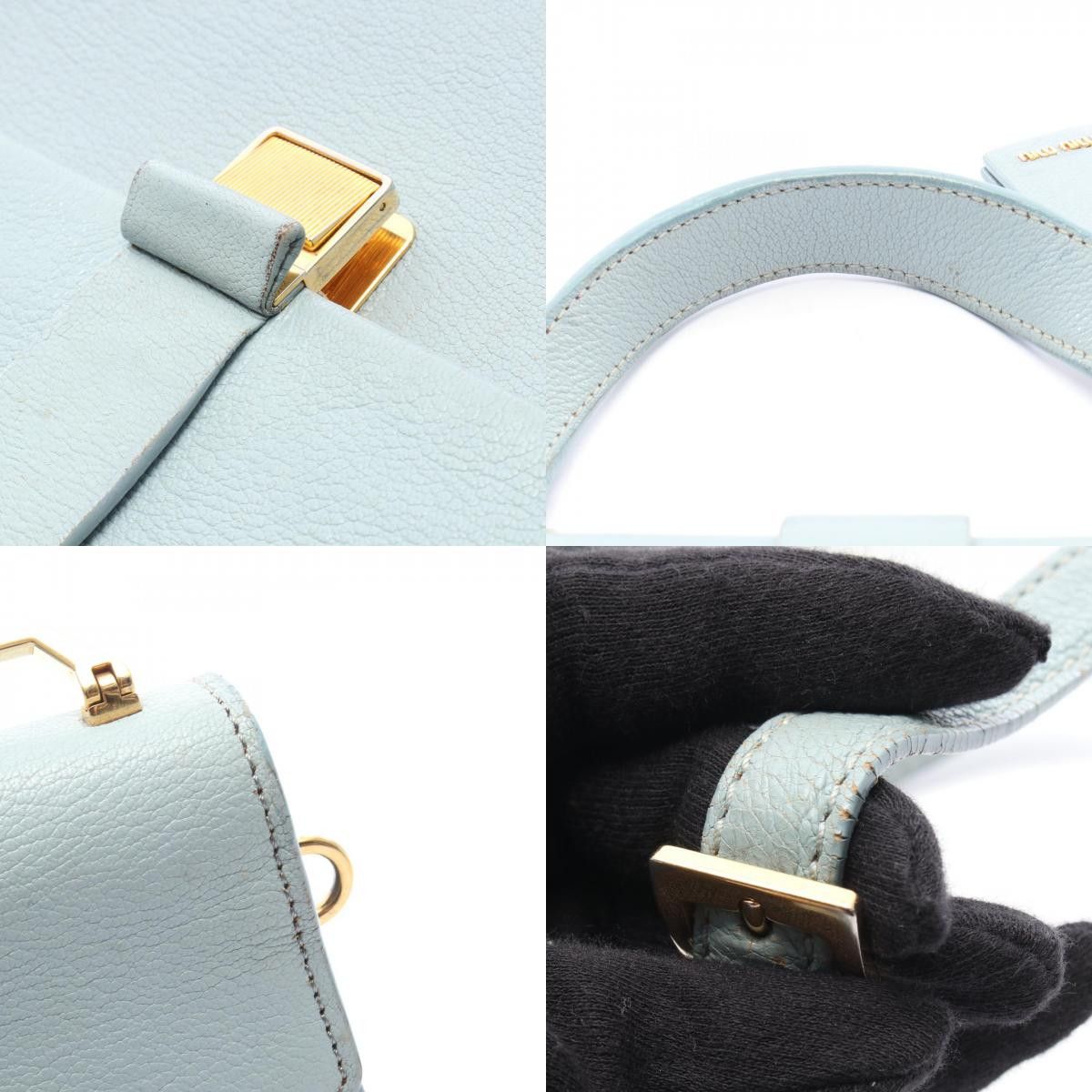 Miu Miu Miu Miu Miu Miu MADRAS Leather 2way Handbag Leather Handbag DUTY FREE for USA Size ONE SIZE - 10 Thumbnail