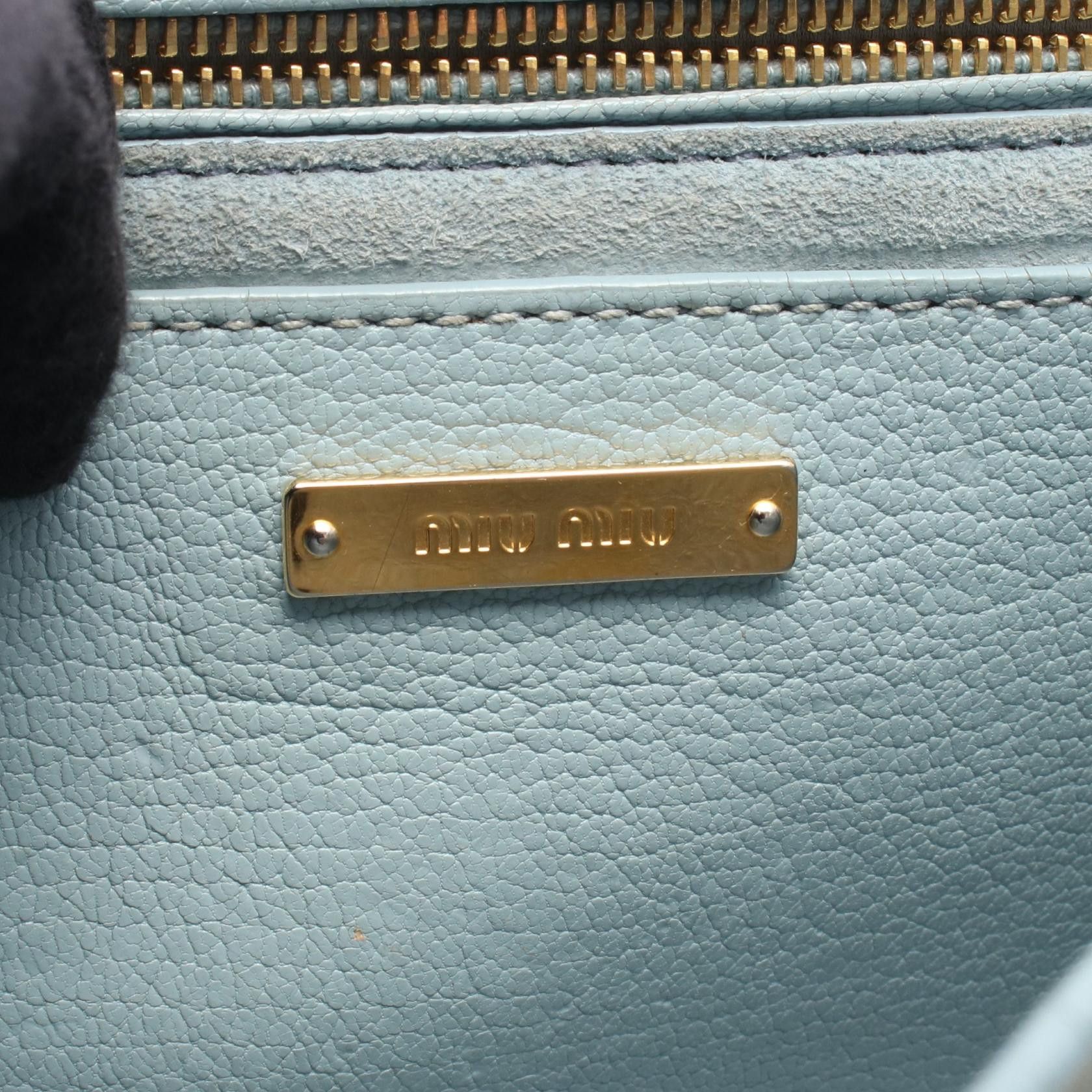 Miu Miu Miu Miu Miu Miu MADRAS Leather 2way Handbag Leather Handbag DUTY FREE for USA Size ONE SIZE - 4 Thumbnail