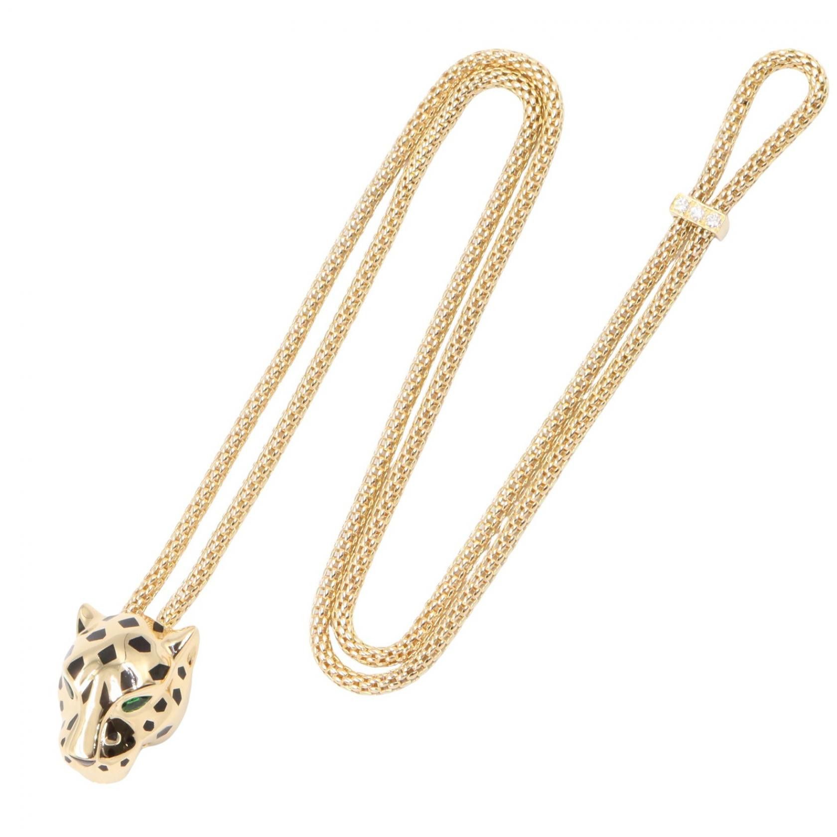 Cartier Cartier Cartier Panthere de Cartier Au750 Diamond Tsavorite Onyx Necklace Precious Metal Necklace N7408338 DUTY FREE for USA Size ONE SIZE - 2 Thumbnail