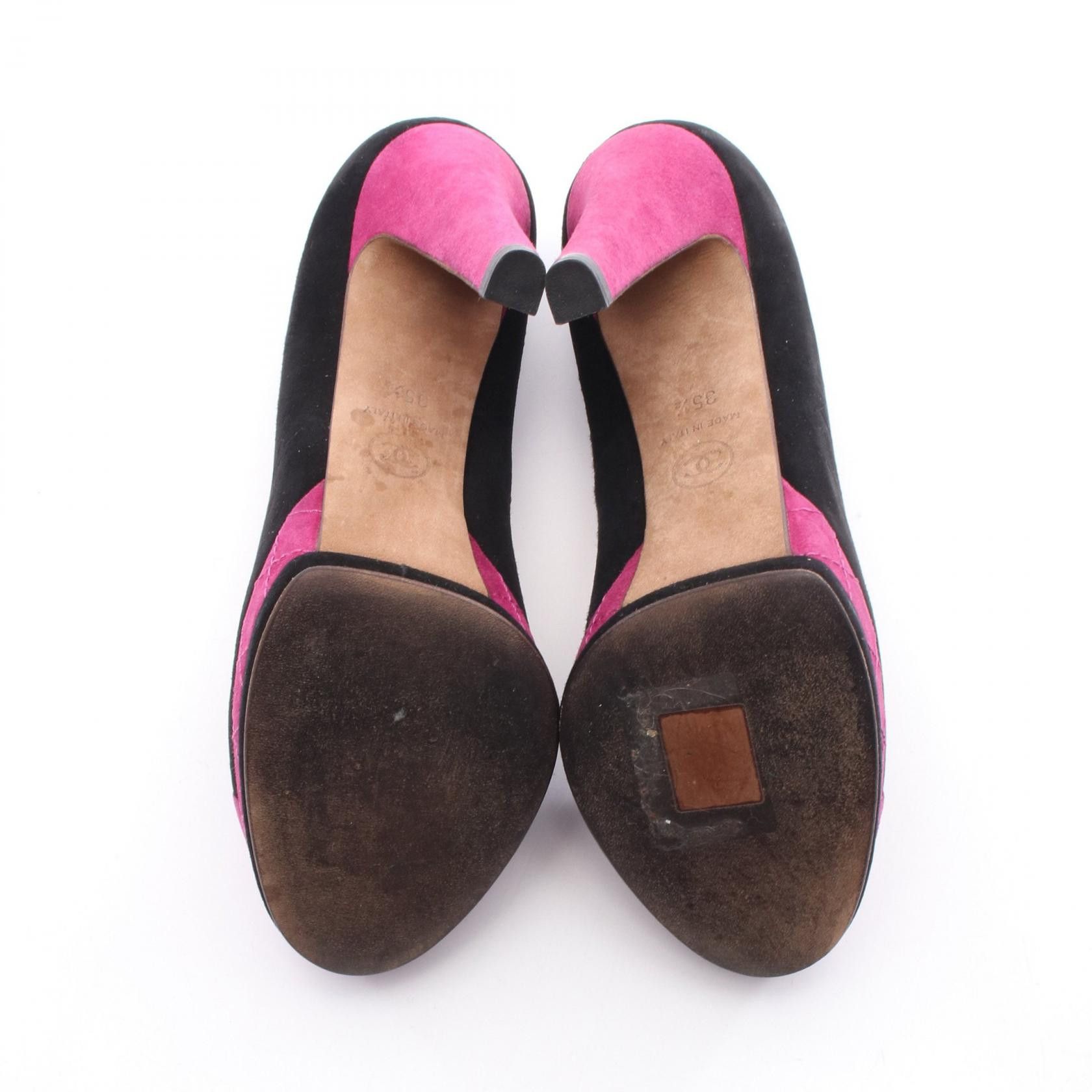 Chanel Chanel Chanel Coco Mark Suede Pumps Leather Shoes G28461 DUTY FREE for USA Size ONE SIZE - 4 Thumbnail
