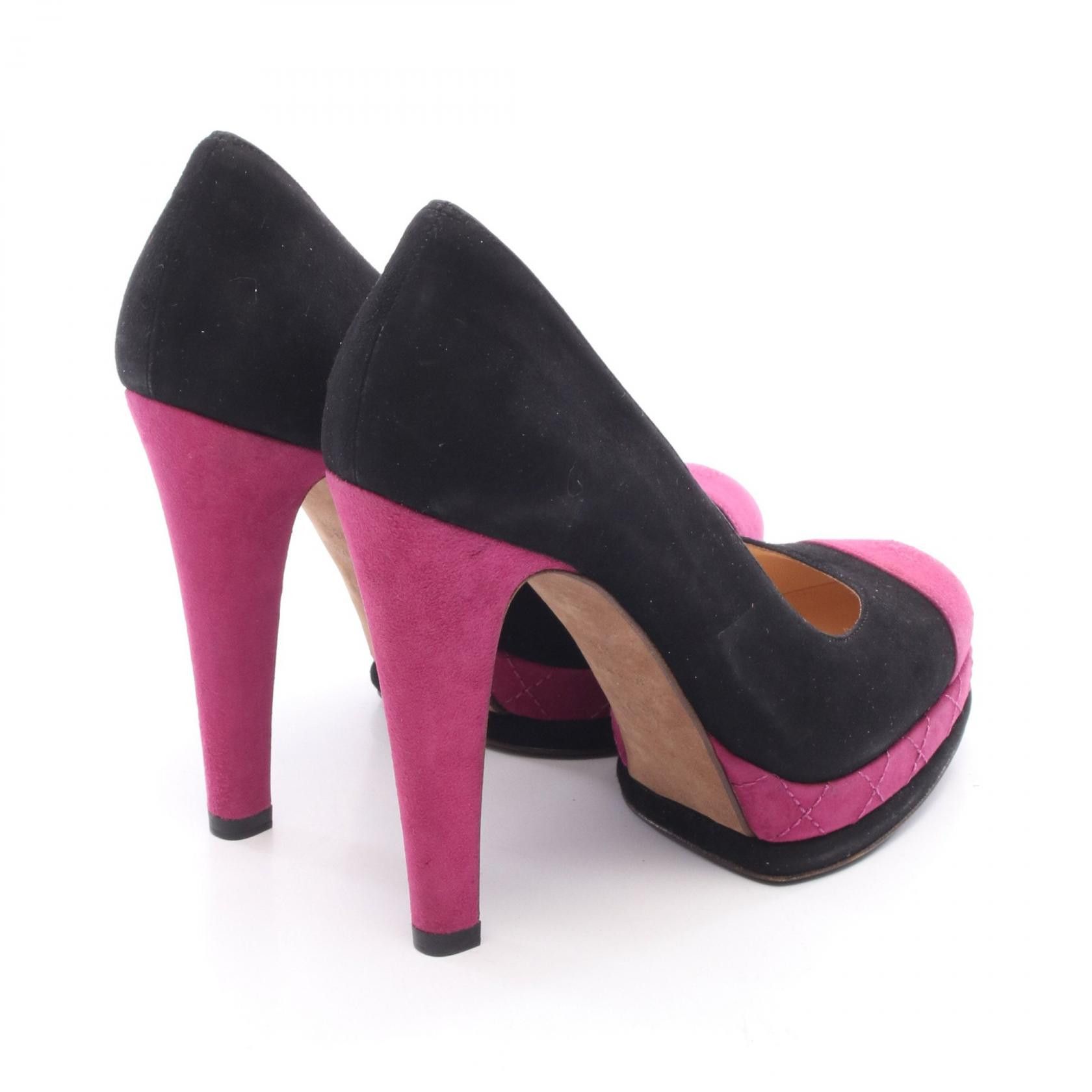Chanel Chanel Chanel Coco Mark Suede Pumps Leather Shoes G28461 DUTY FREE for USA Size ONE SIZE - 2 Thumbnail