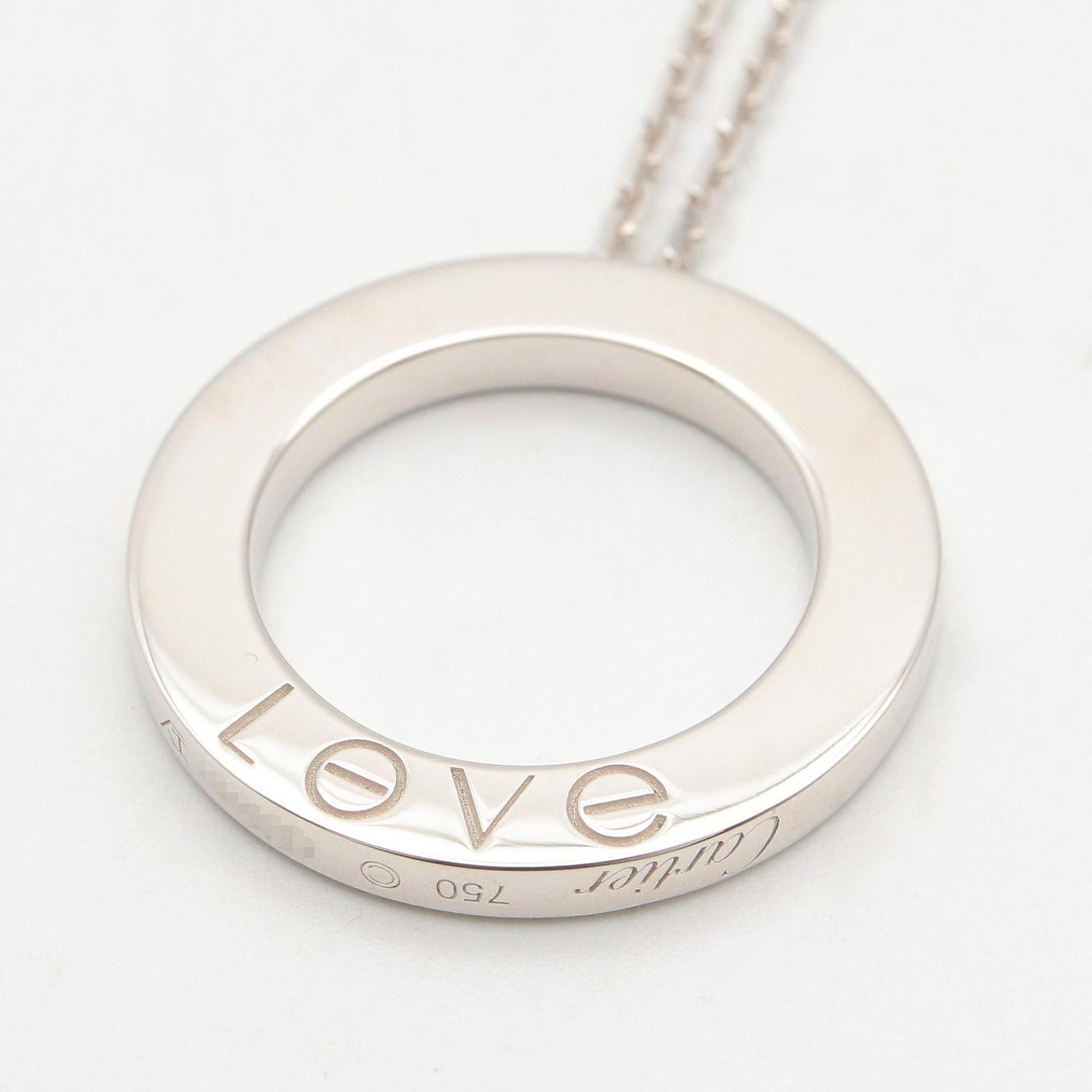 Cartier Cartier Cartier Love Circle Au750 Diamond Necklace Precious Metal Necklace DUTY FREE for USA Size ONE SIZE - 4 Thumbnail