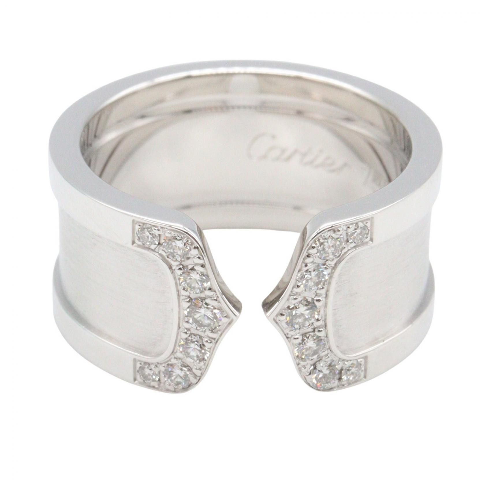Cartier Cartier Cartier C2 Au750 Diamond Ring Size 12 Precious Metal Ring DUTY FREE for USA Size ONE SIZE - 2 Thumbnail