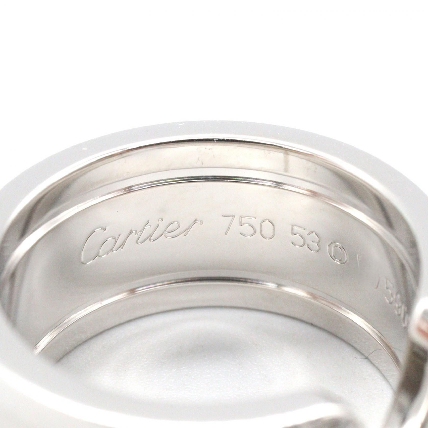 Cartier Cartier Cartier C2 Au750 Diamond Ring Size 12 Precious Metal Ring DUTY FREE for USA Size ONE SIZE - 4 Thumbnail